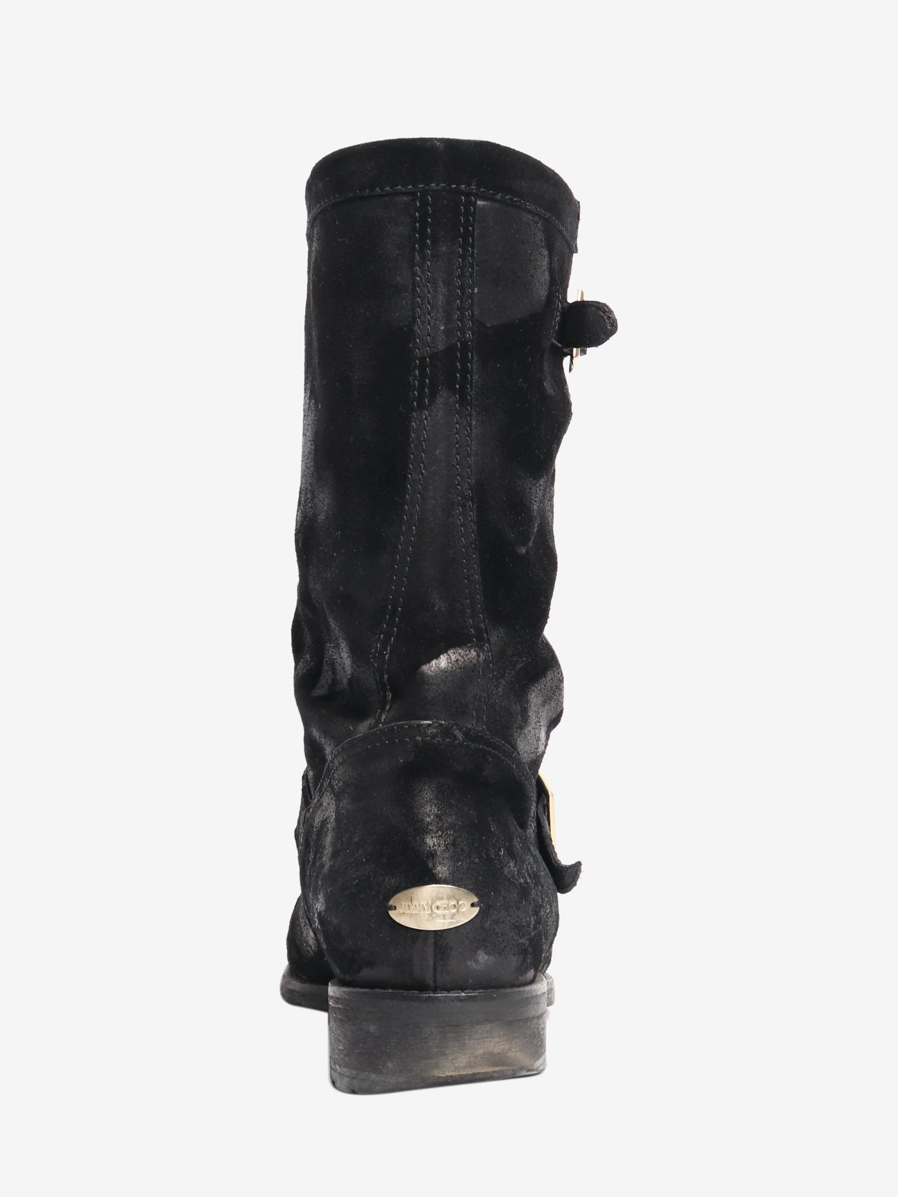 Black distressed effect suede boots - size EU 39 (UK 6) - Image 4