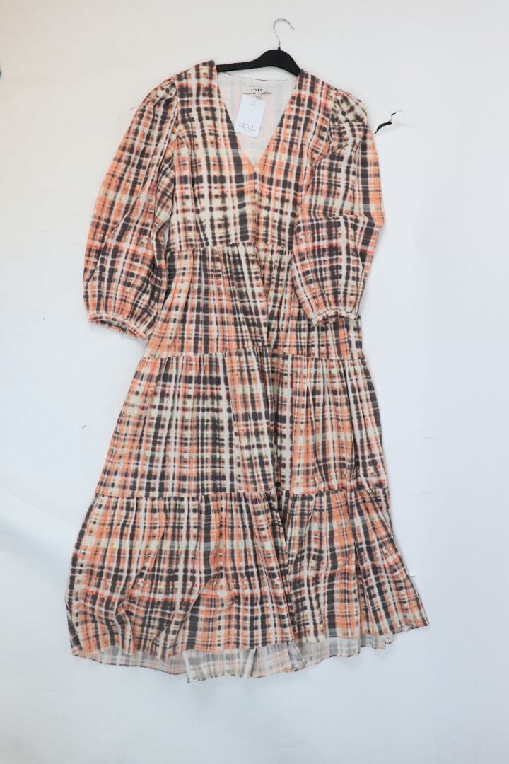 Orange and black tie-dye check maxi dress - size M - Image 4
