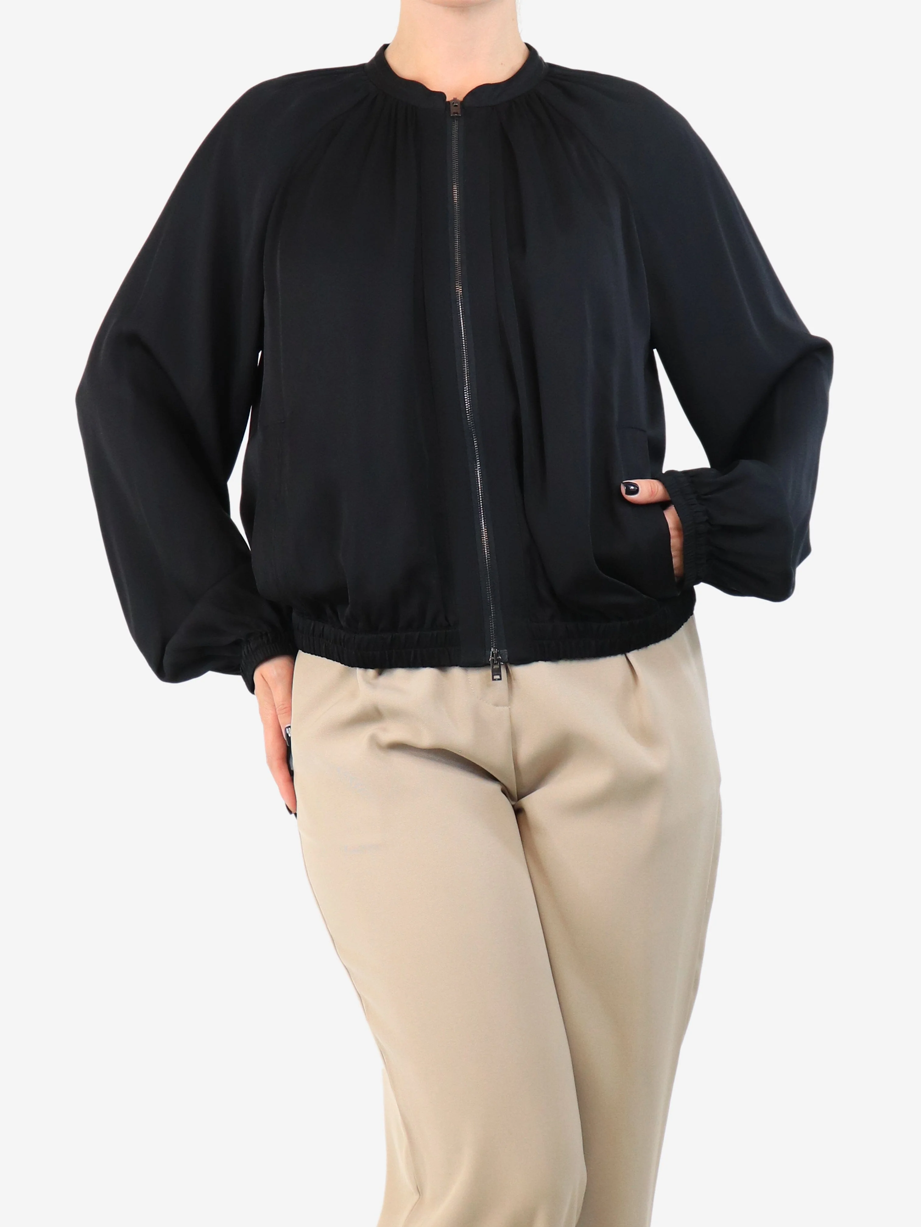 Black Jeddo lightweight jacket - size UK 12