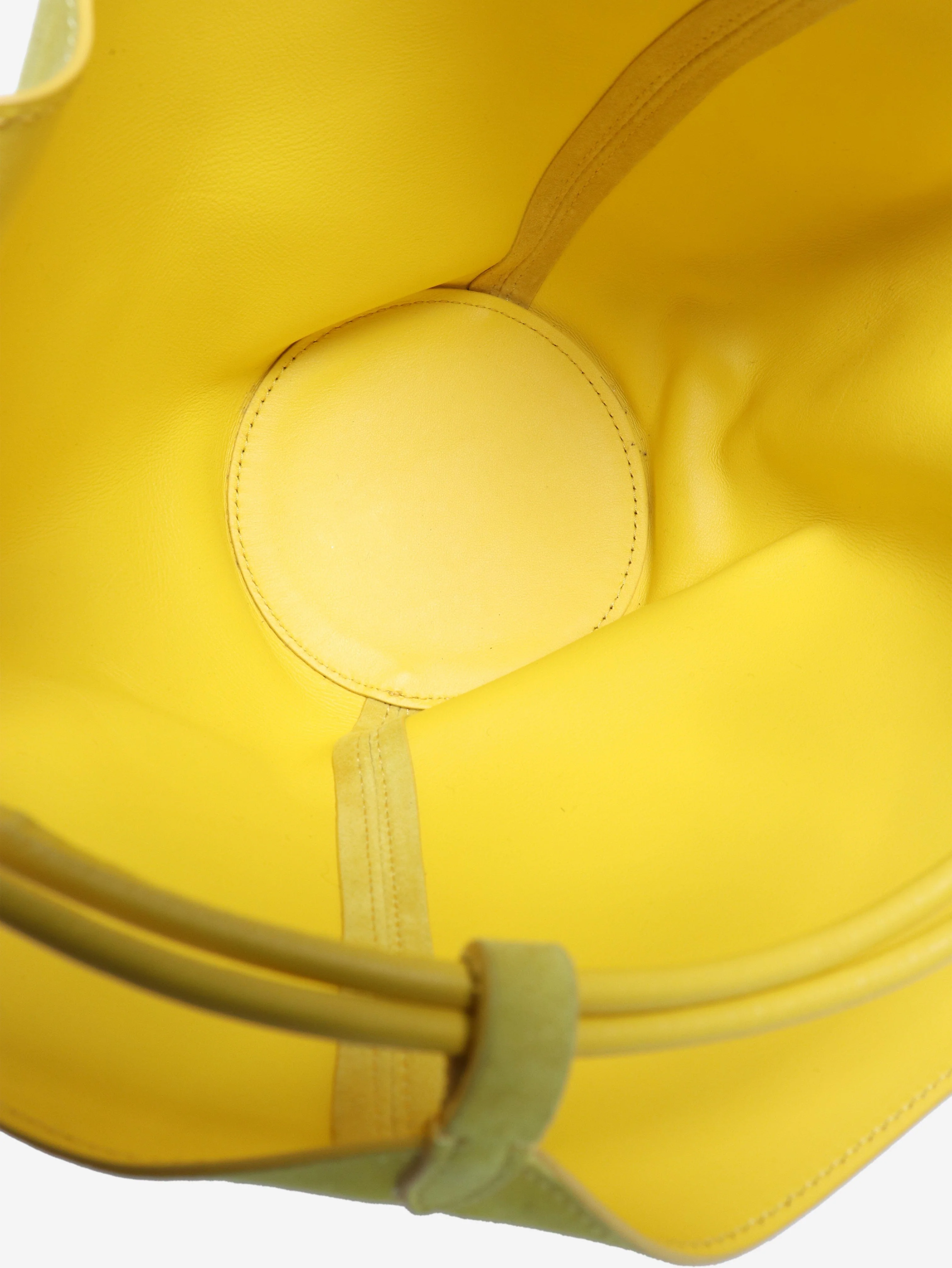 Citron mini Lotus drawsting suede bucket bag - Image 5