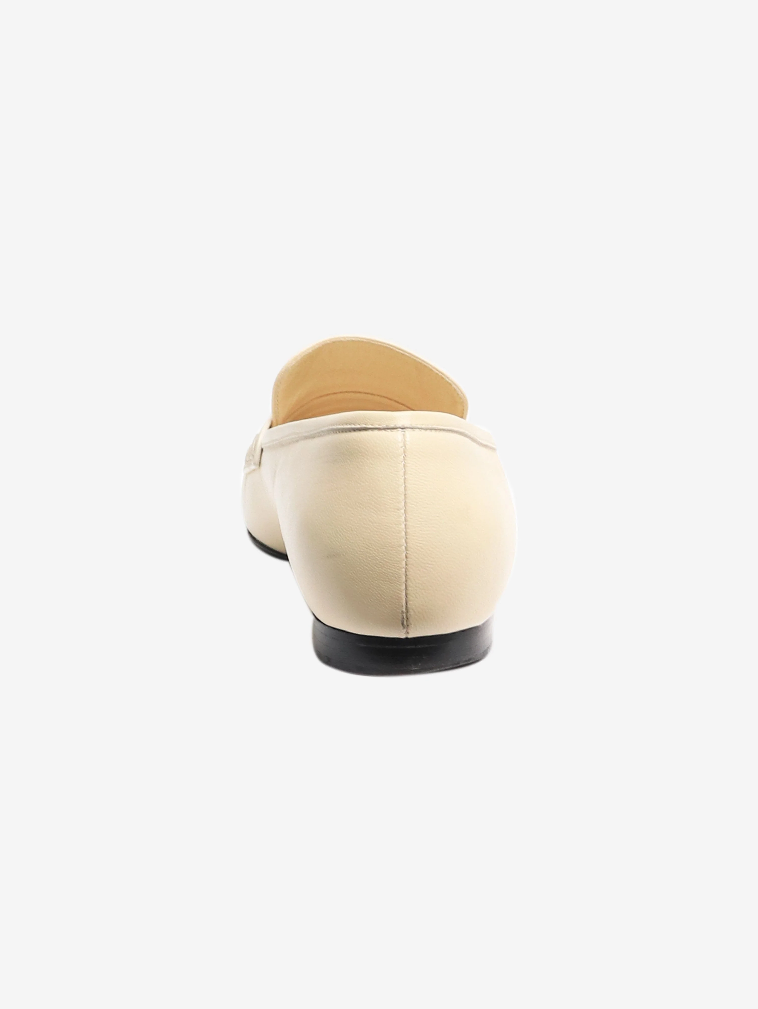 Cream leather loafers - size EU 38 - Image 3