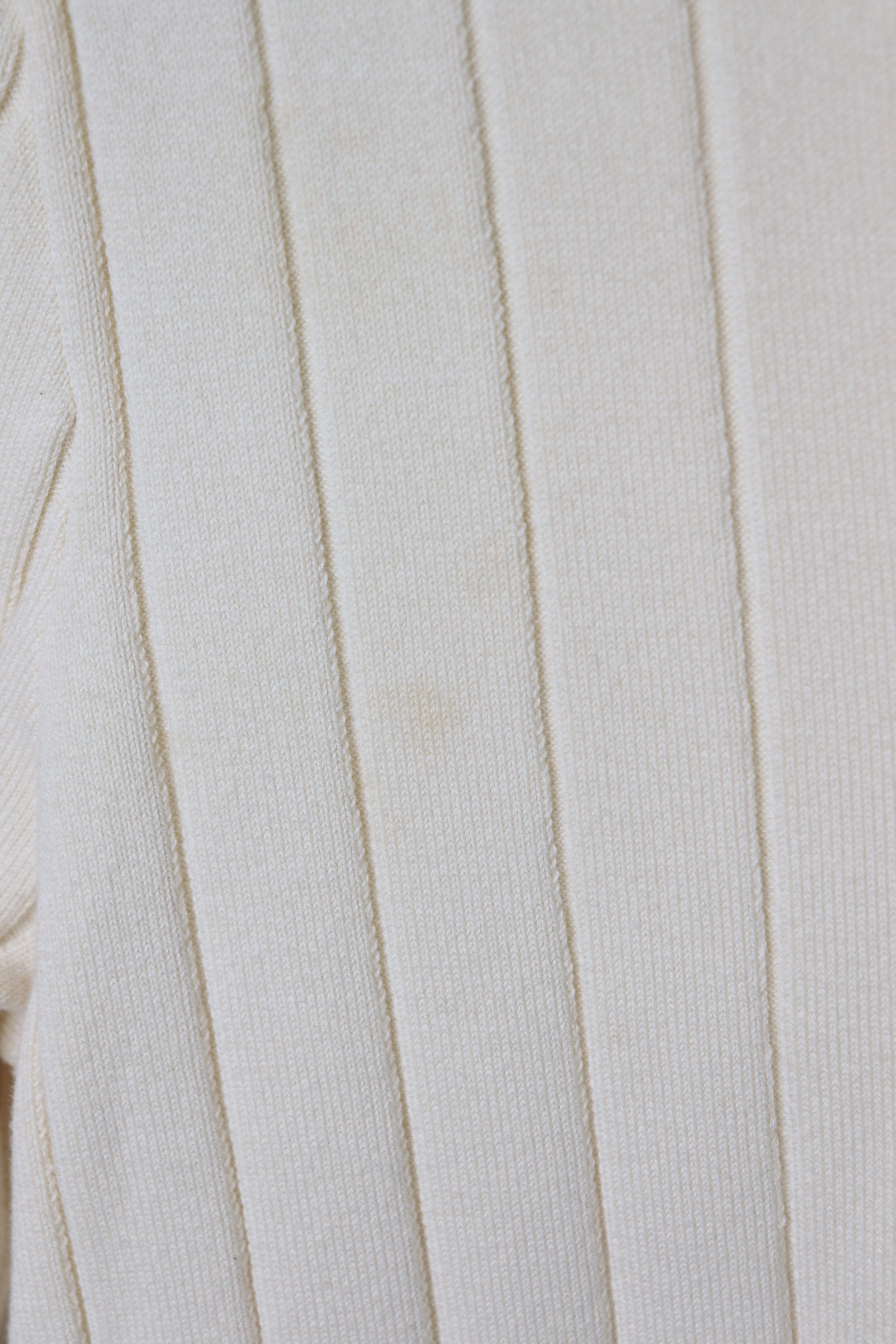 Cream ribbed cardigan - size M - Image 4