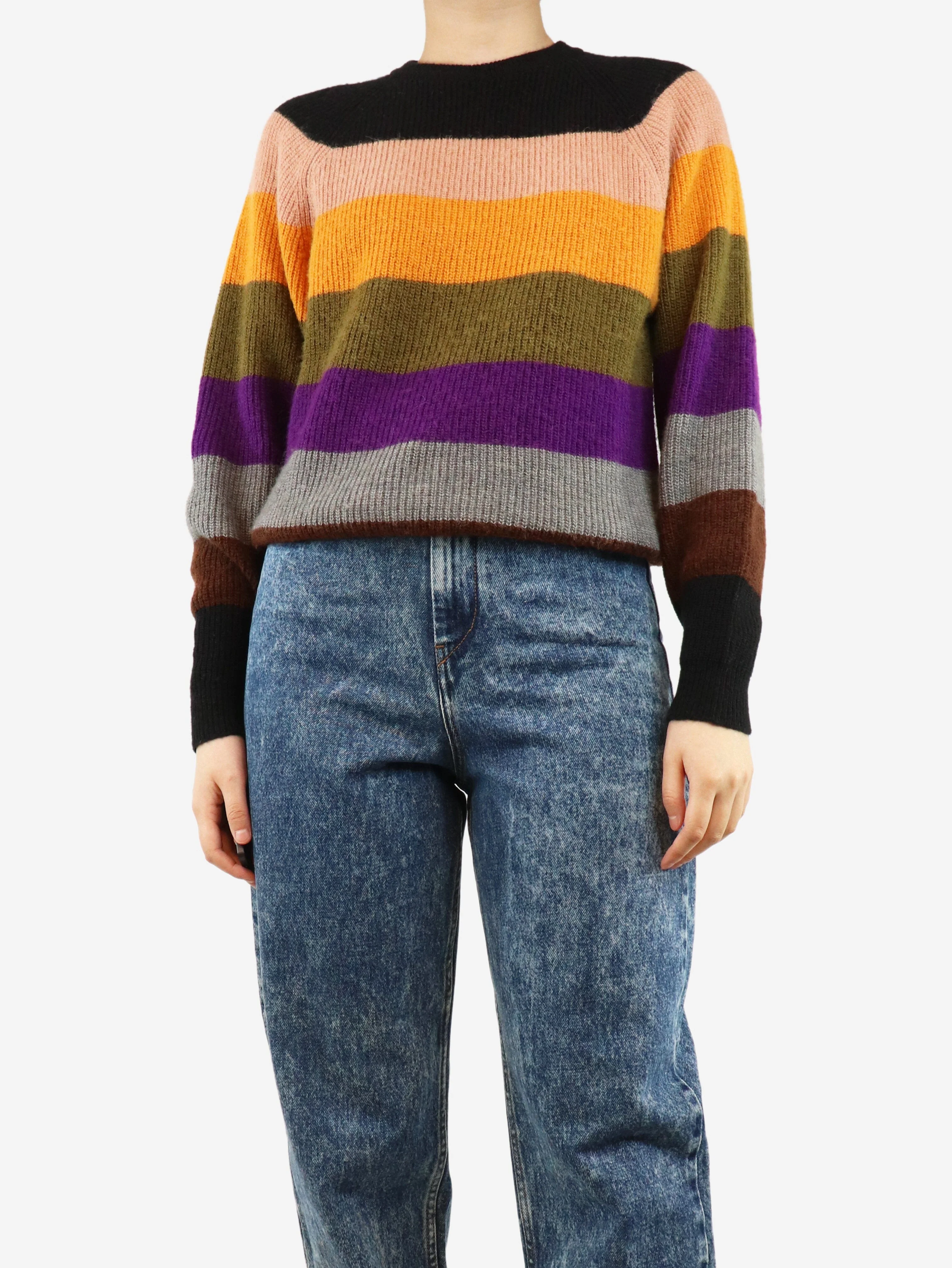 Multicolour striped jumper - size S
