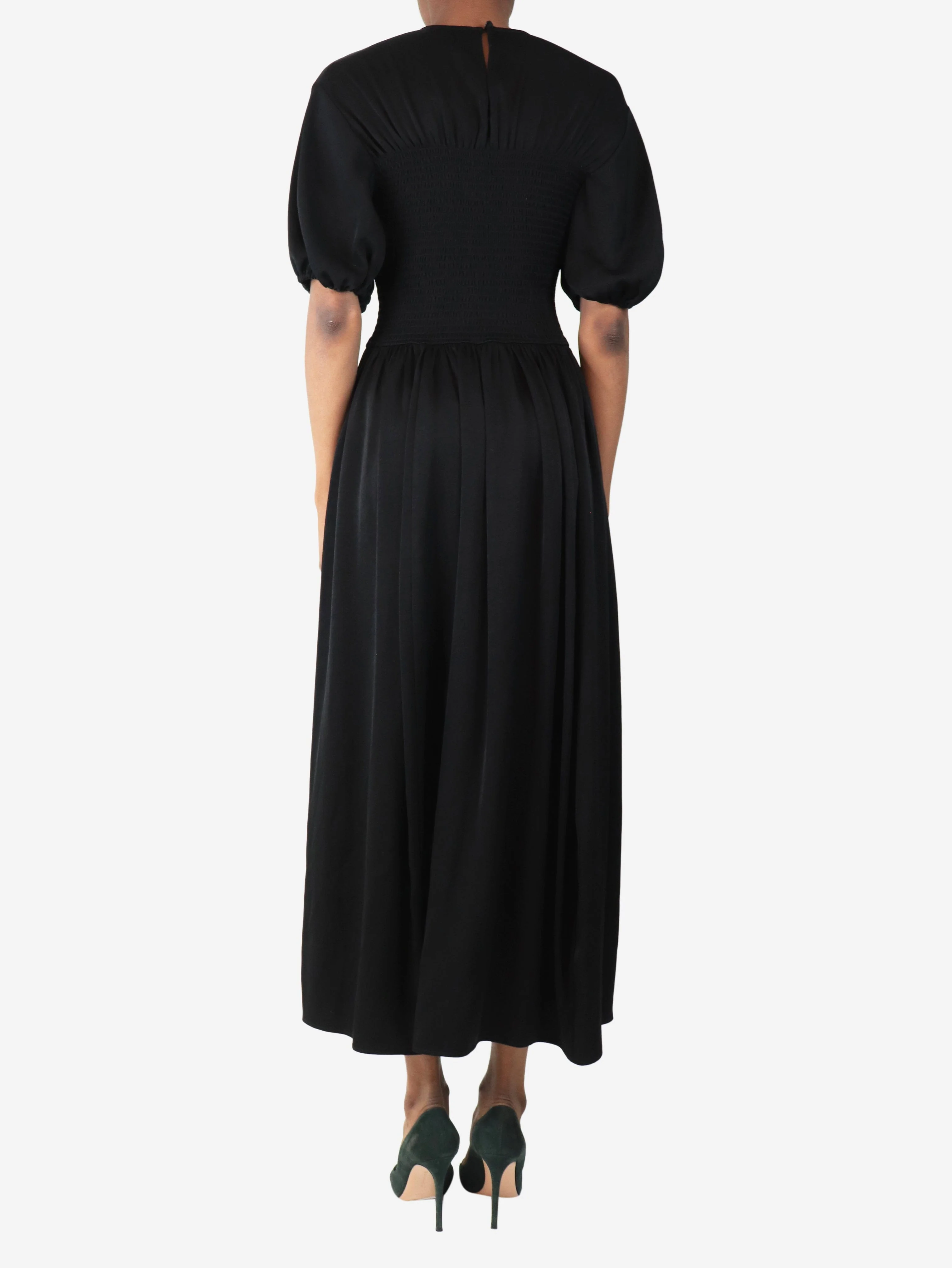 Black satin maxi dress - size XS - Image 2