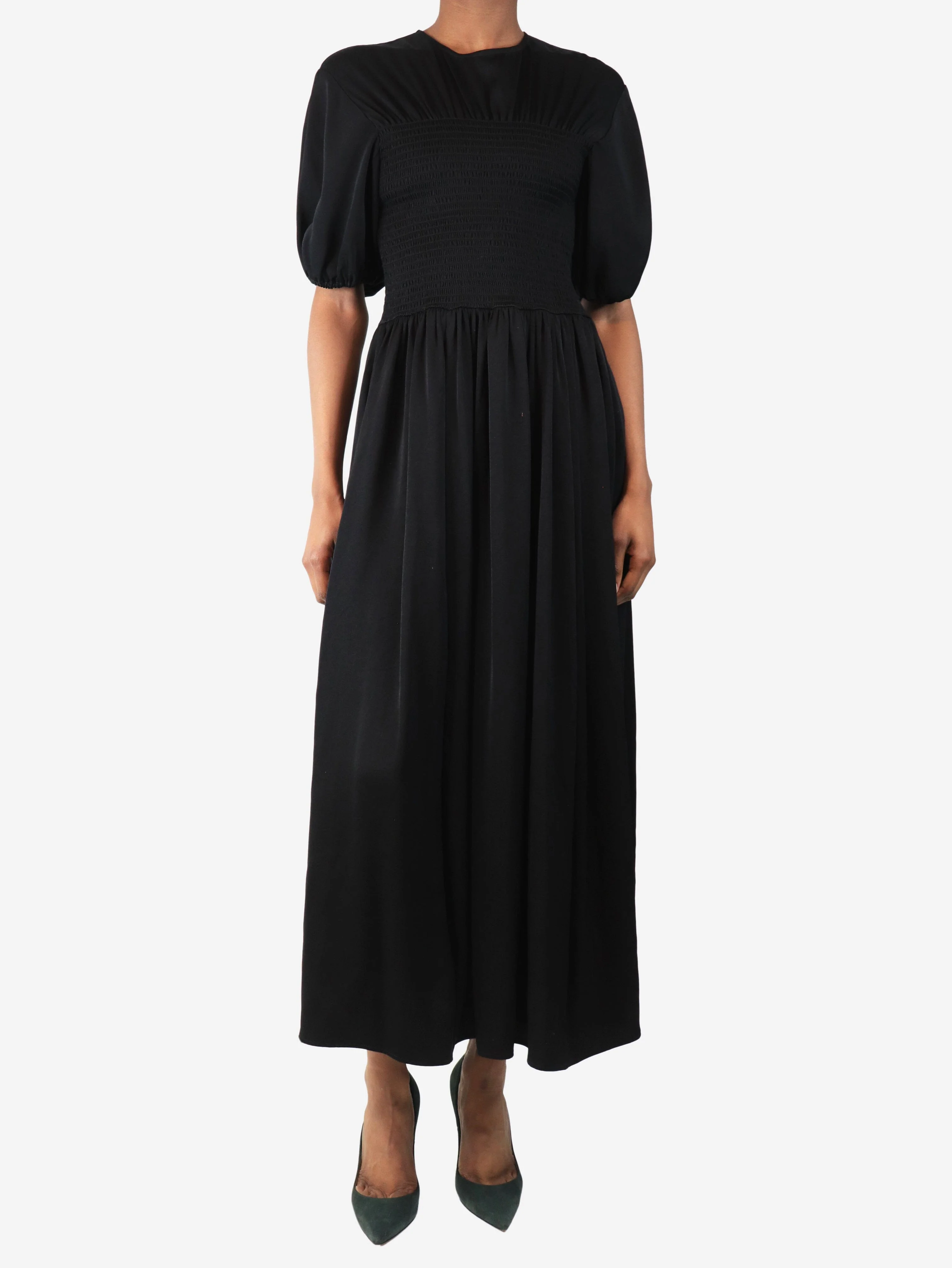 Black satin maxi dress - size XS - Image 3