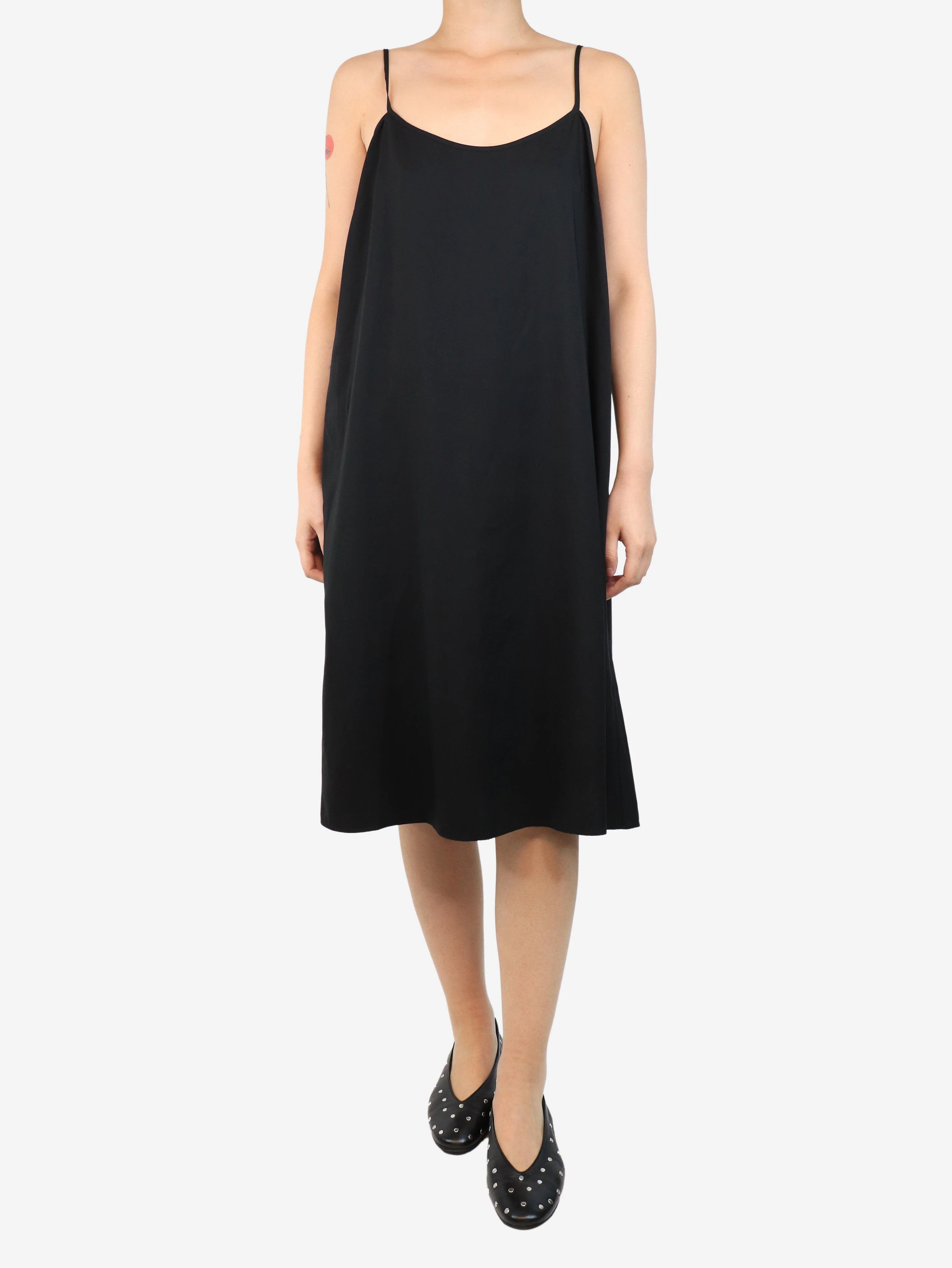Black slip dress - size M