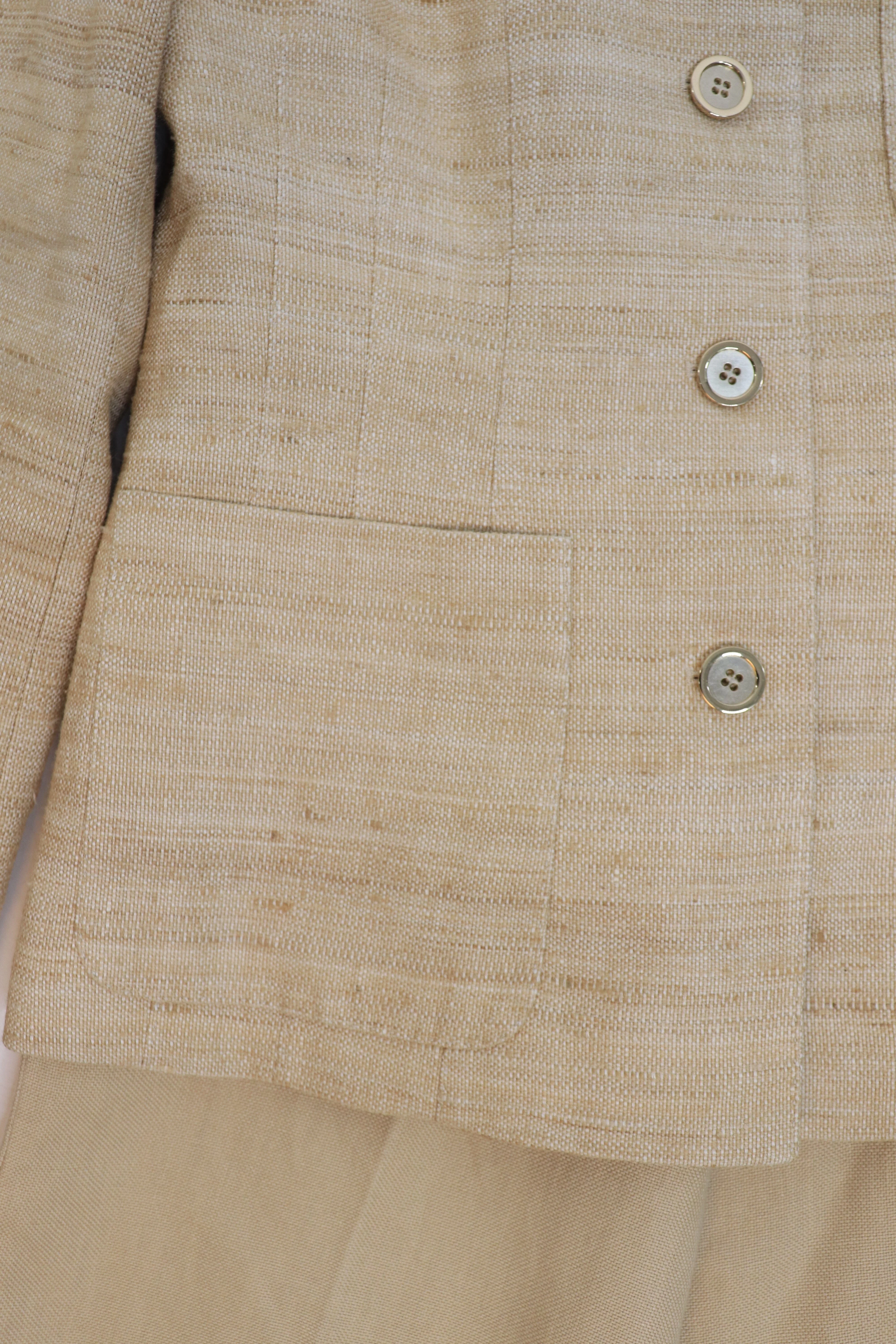 Sand linen suit set - size UK 12 - Image 5