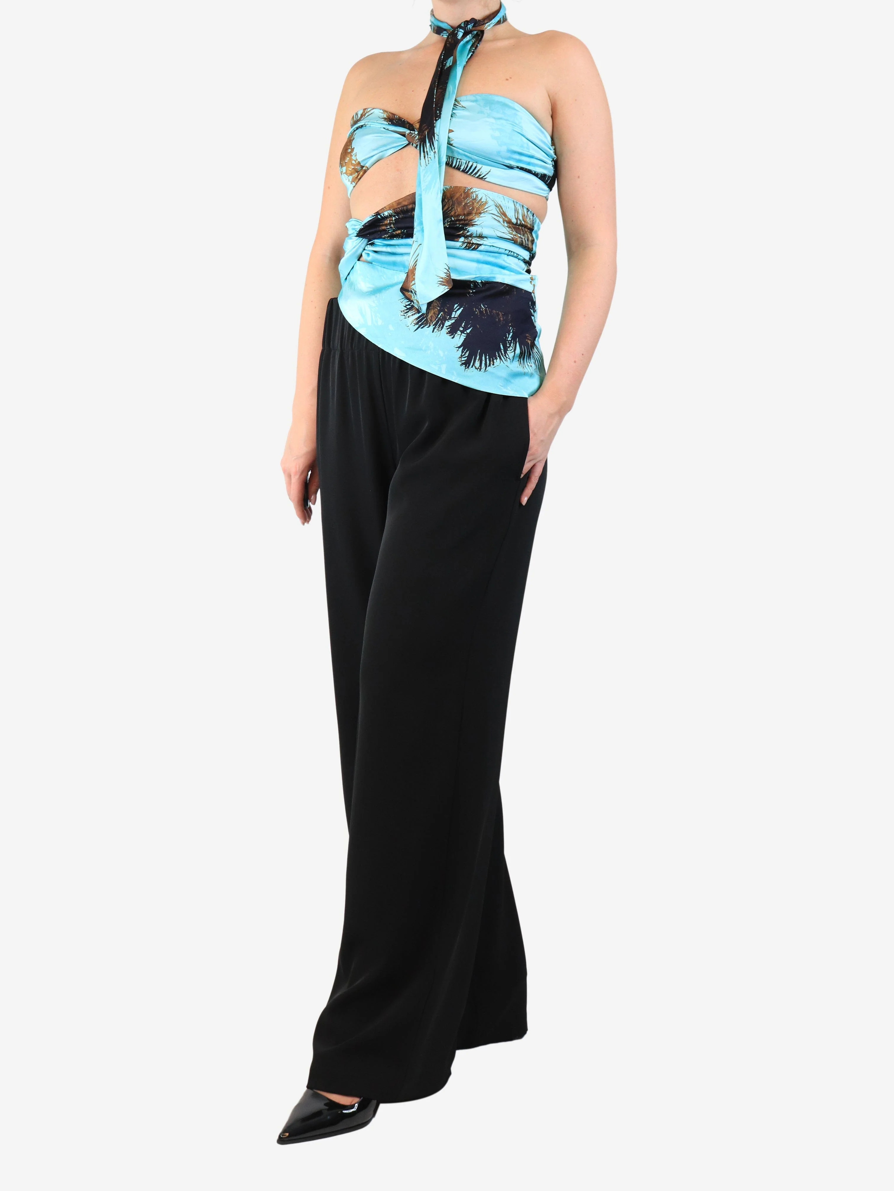 Laneus Turquoise satin set - size UK 12 - Image 2