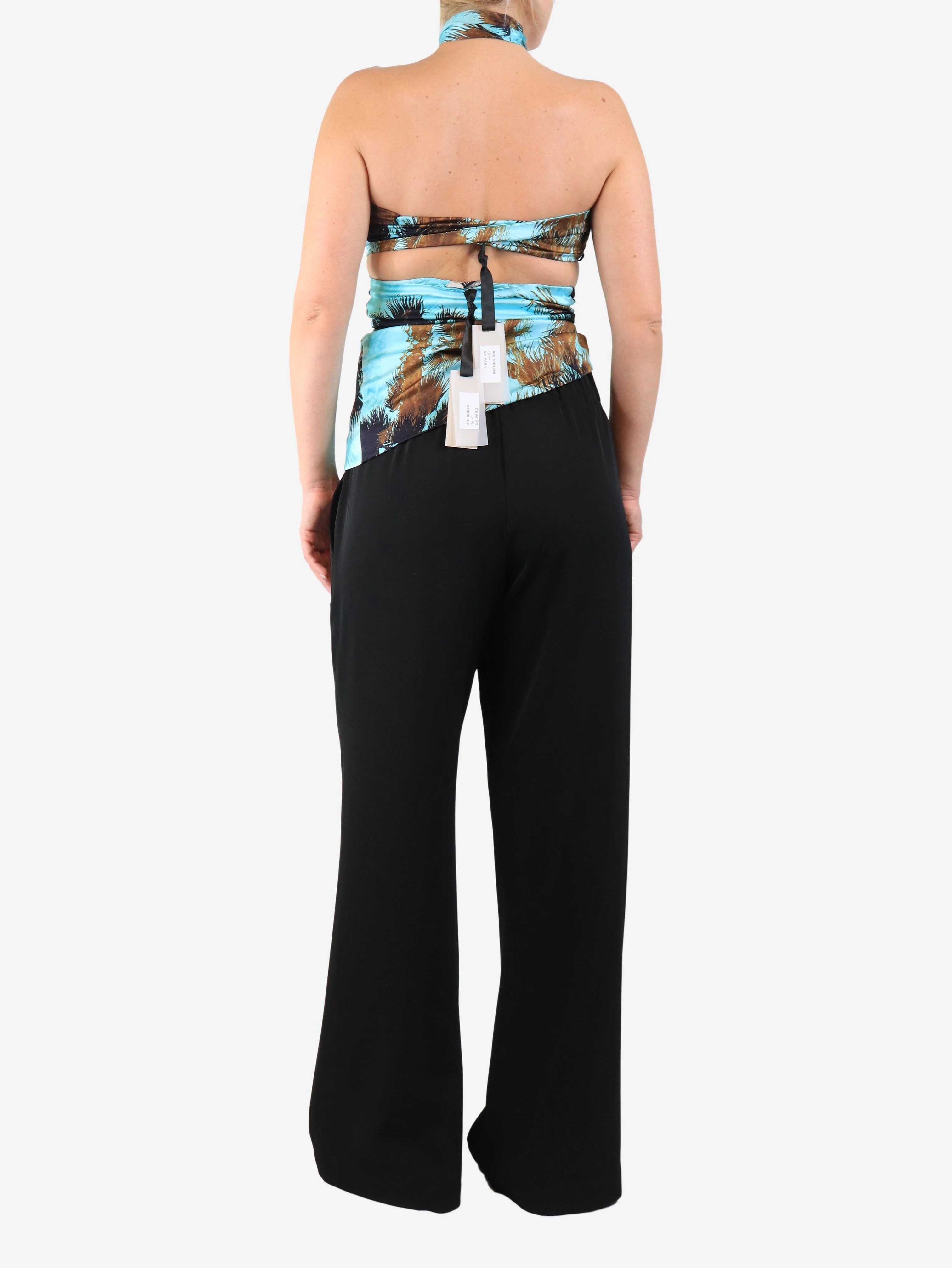 Laneus Turquoise satin set - size UK 12 - Image 3