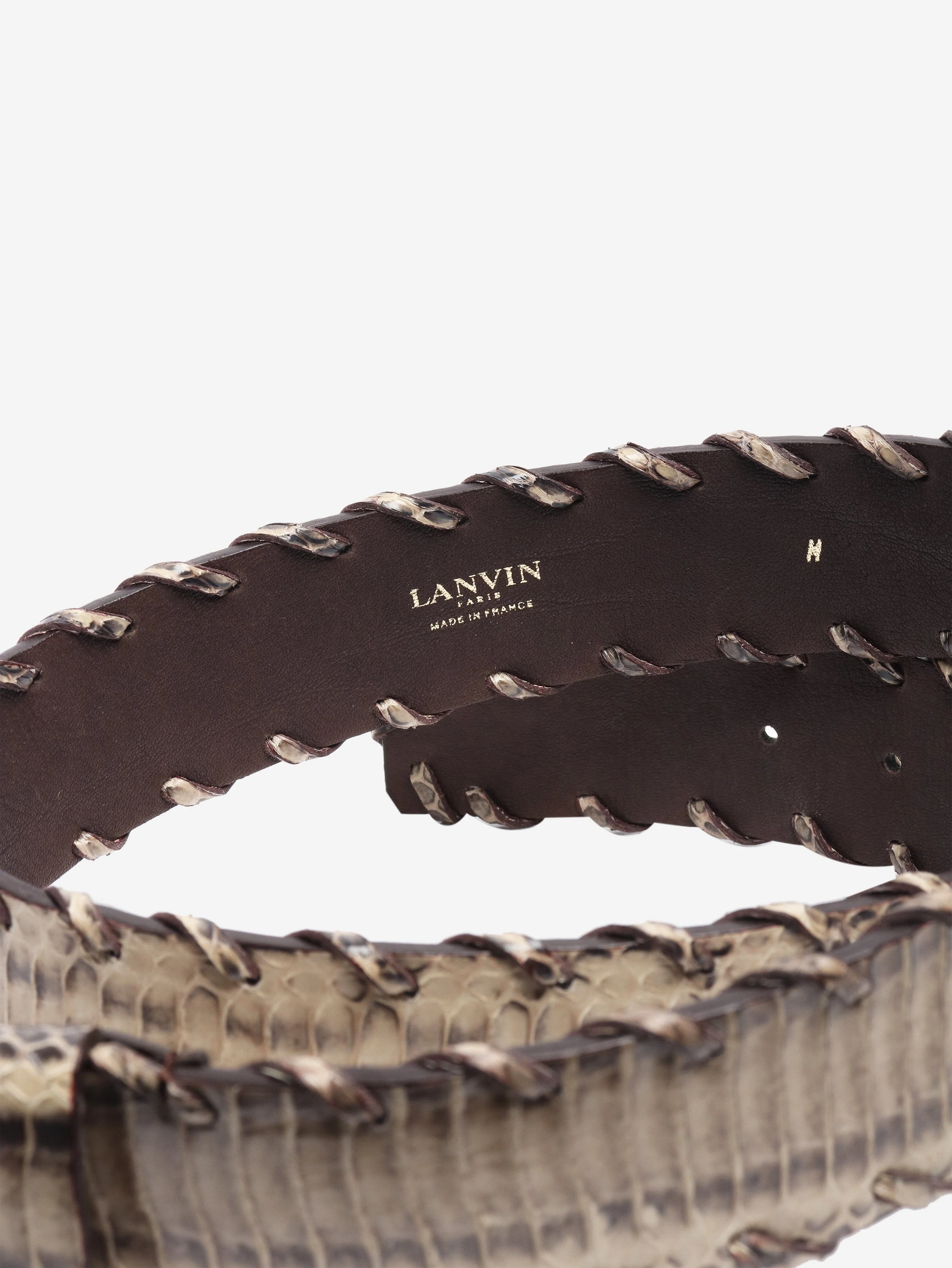 Brown snakeskin effect belt - Image 2