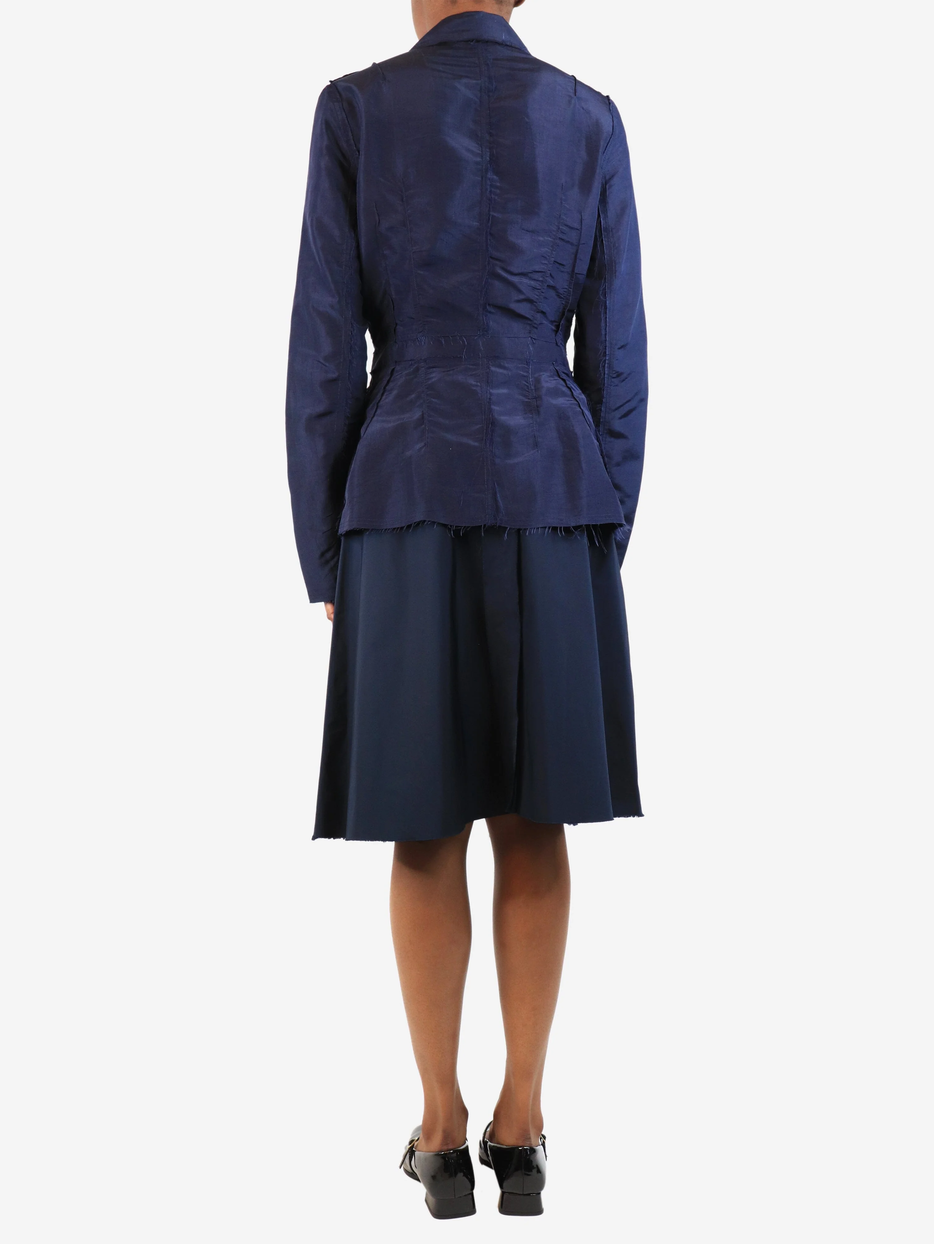 Navy light jacket and skirt set - size UK 10 - Image 2