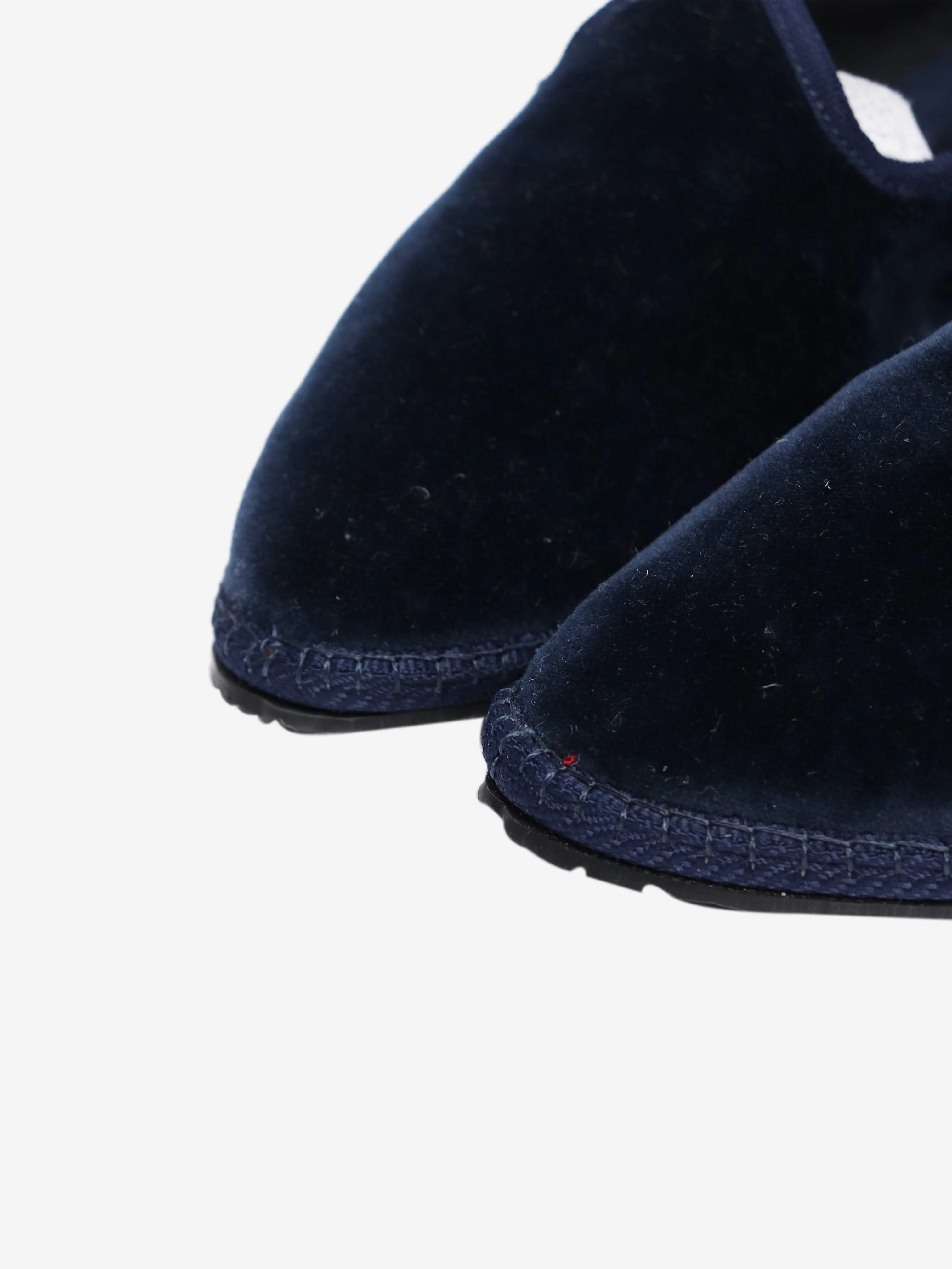Blue velvet slip-on shoes - size EU 37 - Image 4