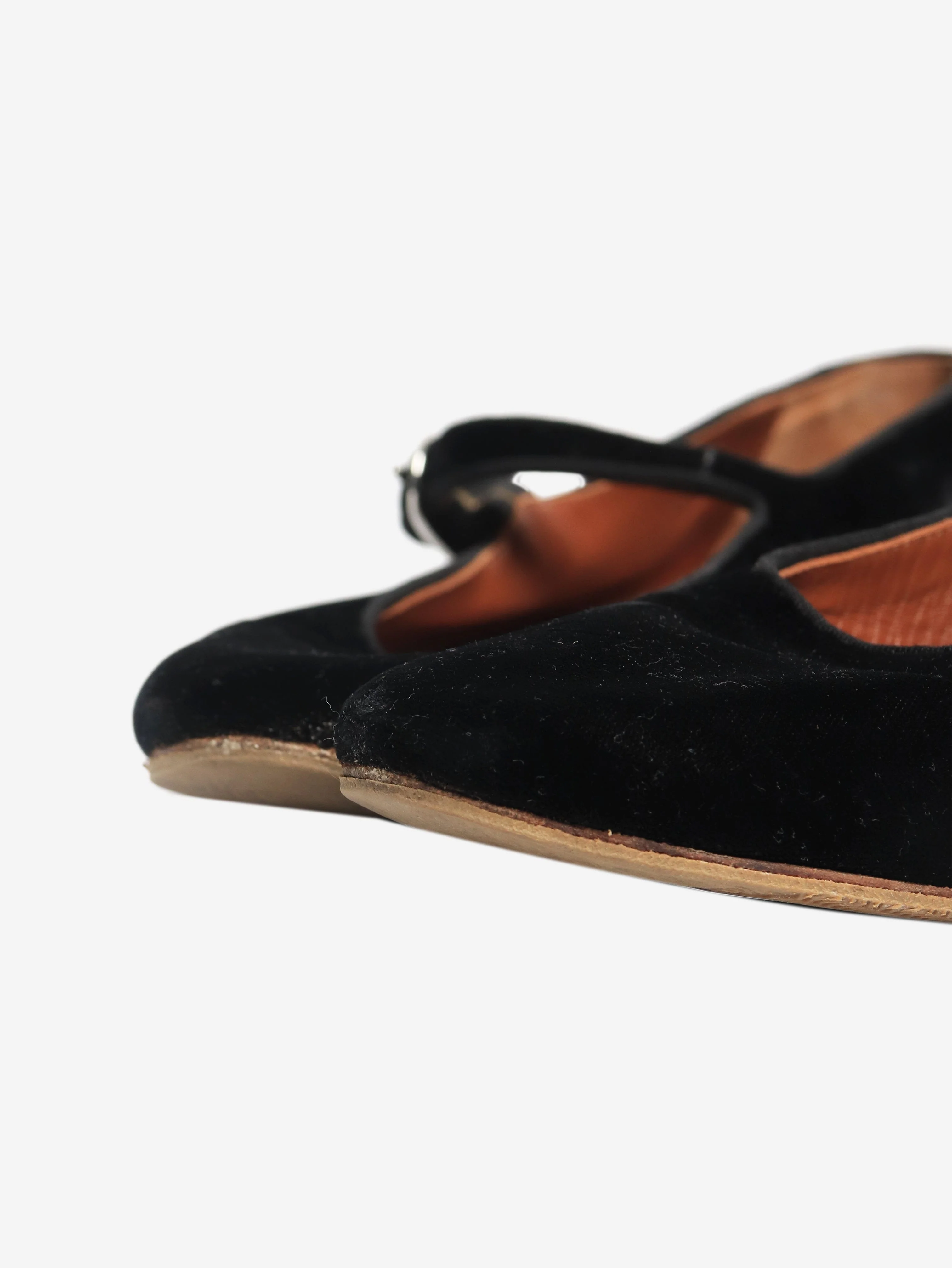Black Mary Jane velvet flats - size EU 42 - Image 5