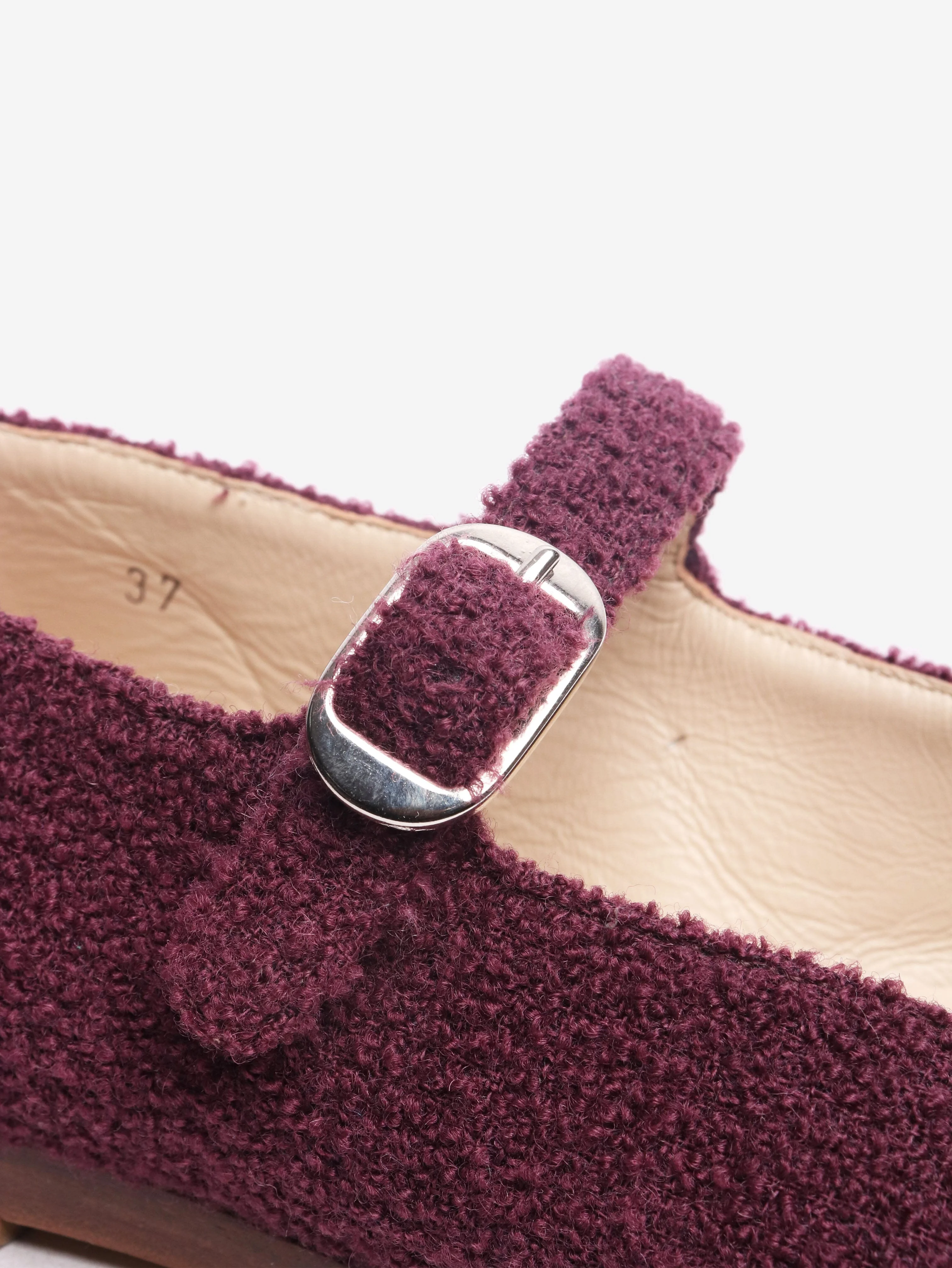 Purple boucle Mary Jane flats - size EU 37 - Image 4