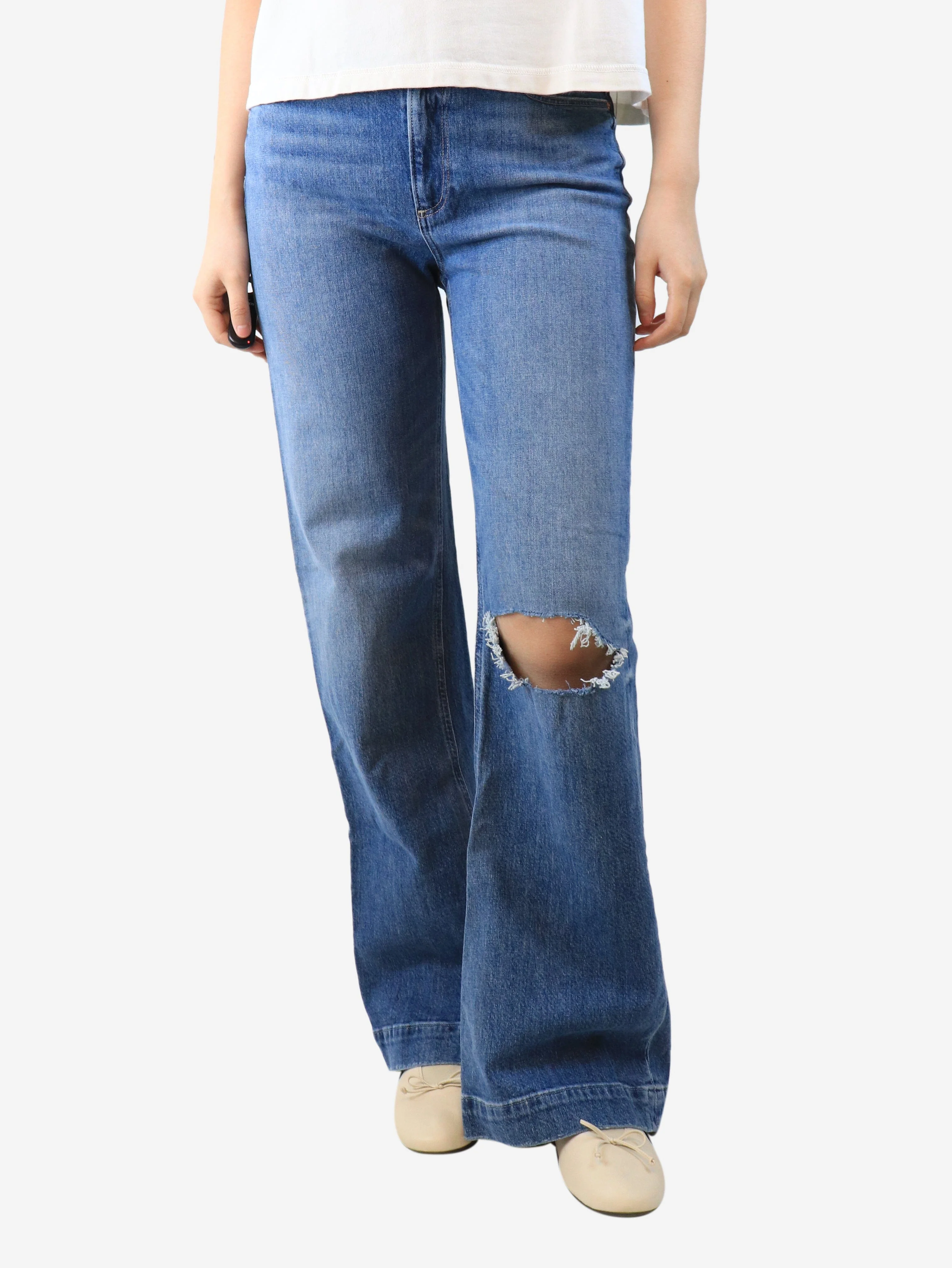 Leenah mid-wash denim jeans - W28