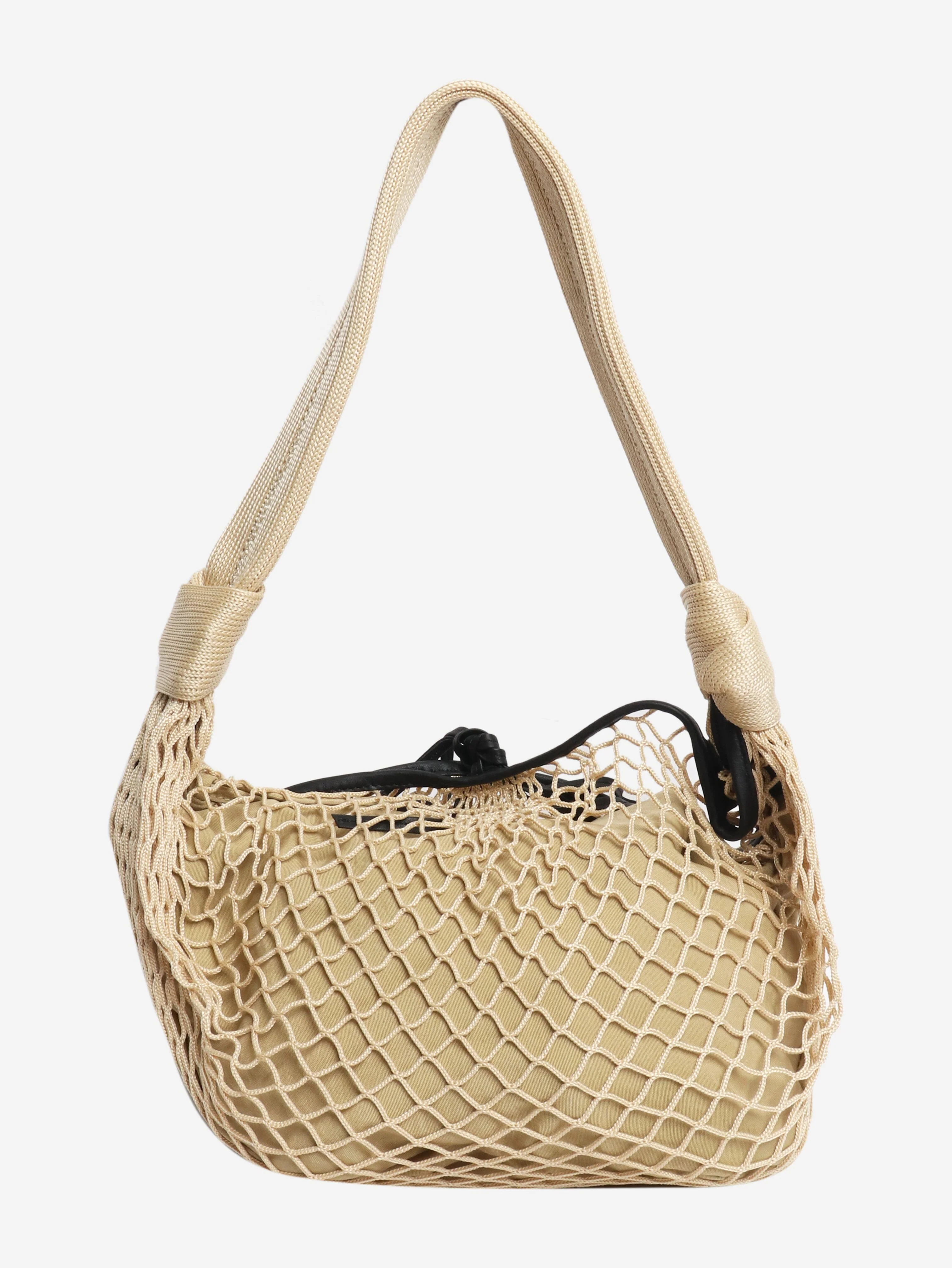 Beige Fortune Croissant Filt bag - Image 2