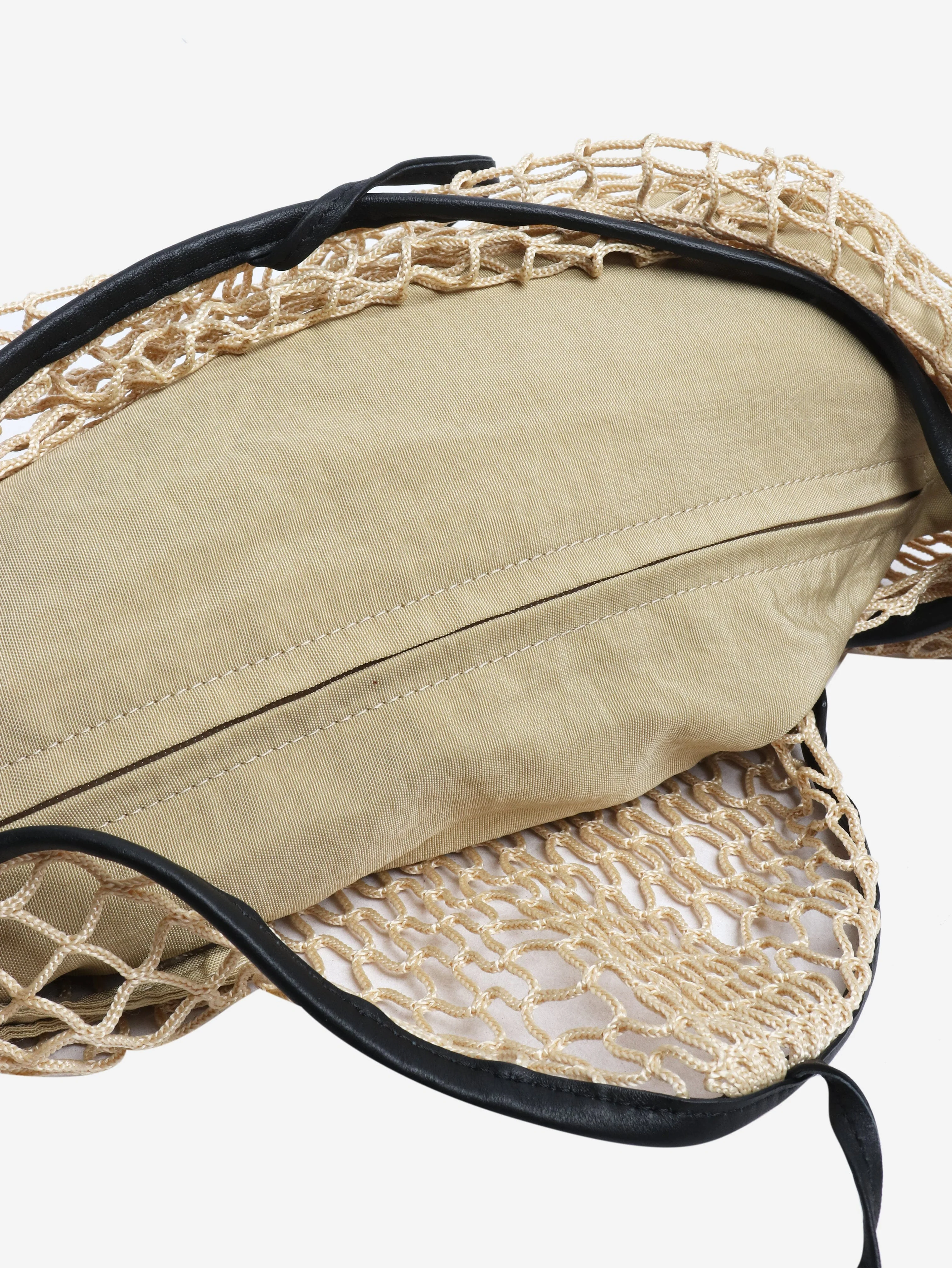 Beige Fortune Croissant Filt bag - Image 5