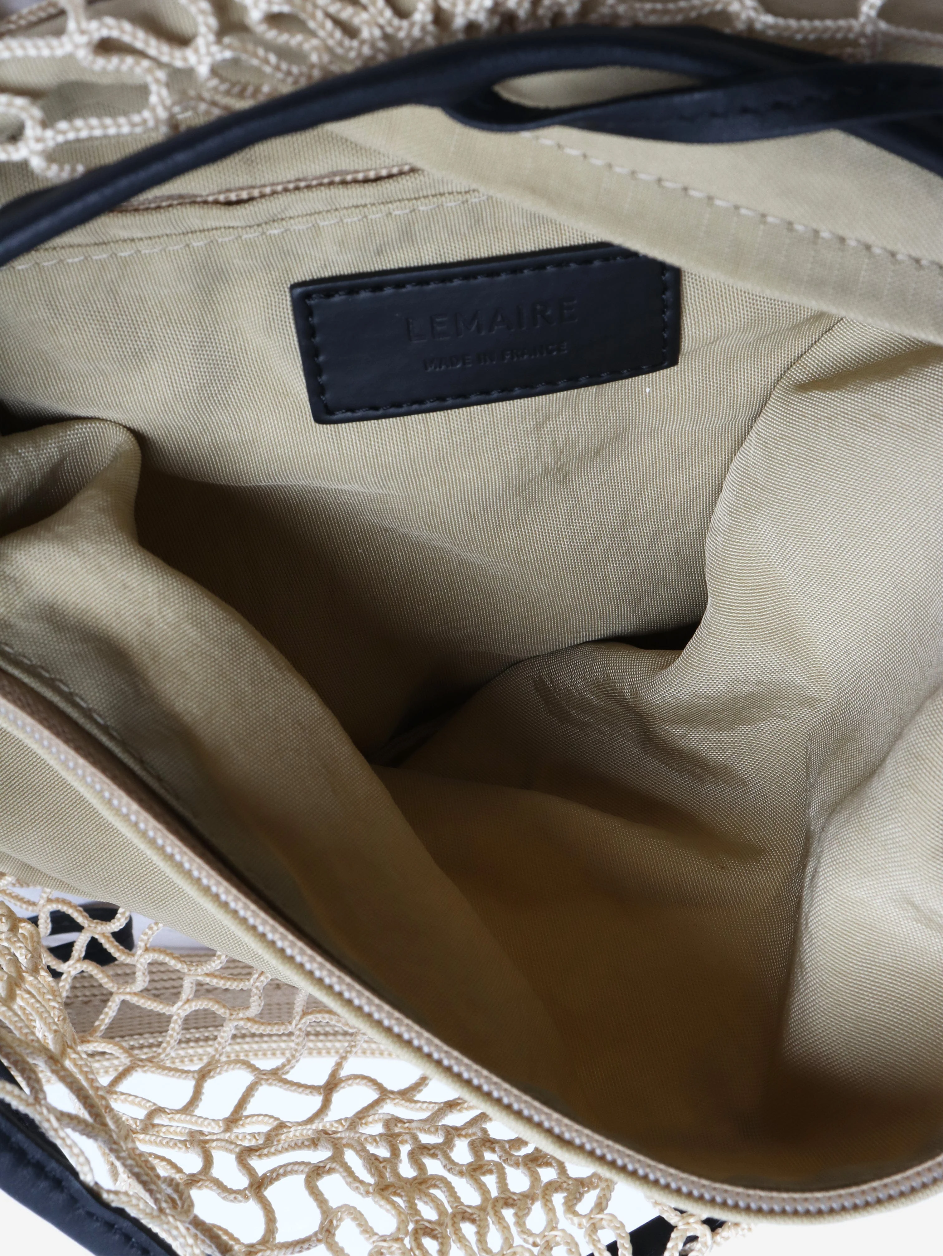 Beige Fortune Croissant Filt bag - Image 6