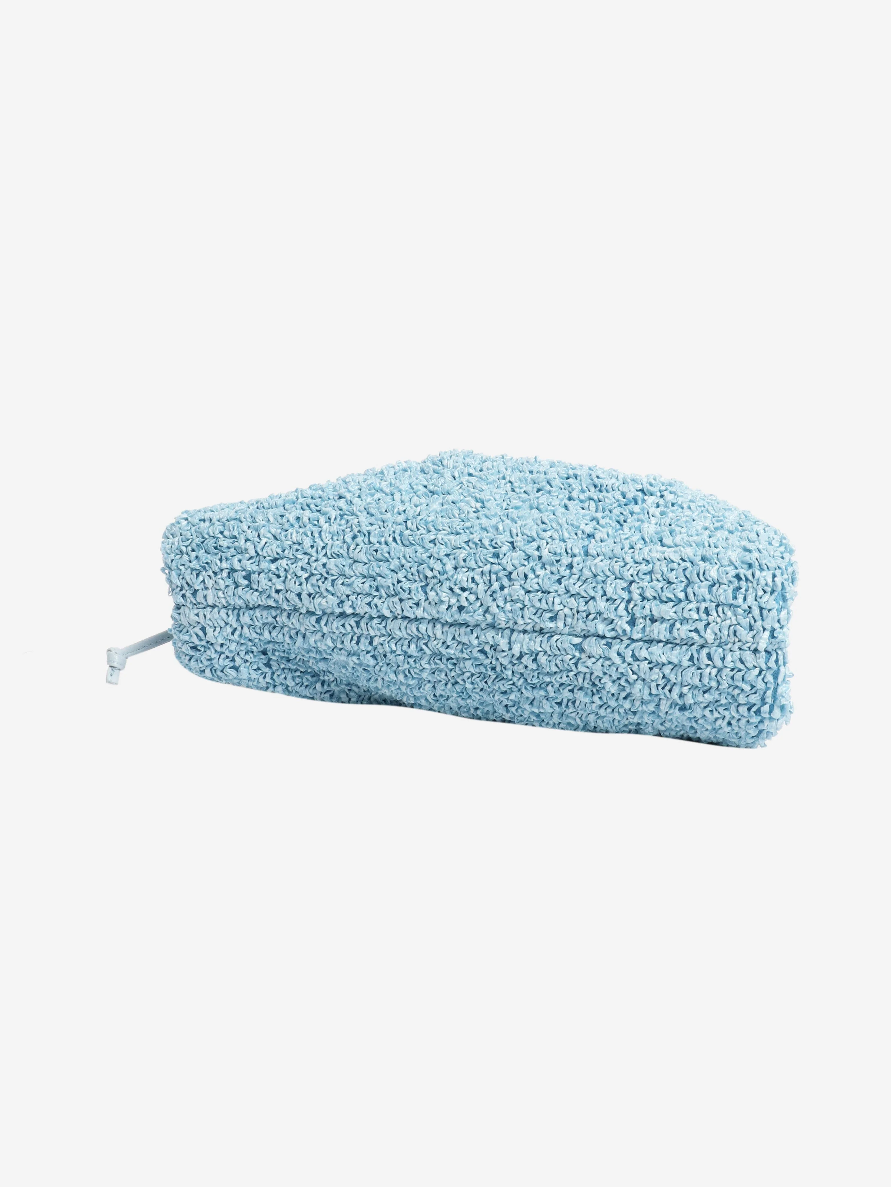 Light blue raffia Pouch crossbody bag - Image 4