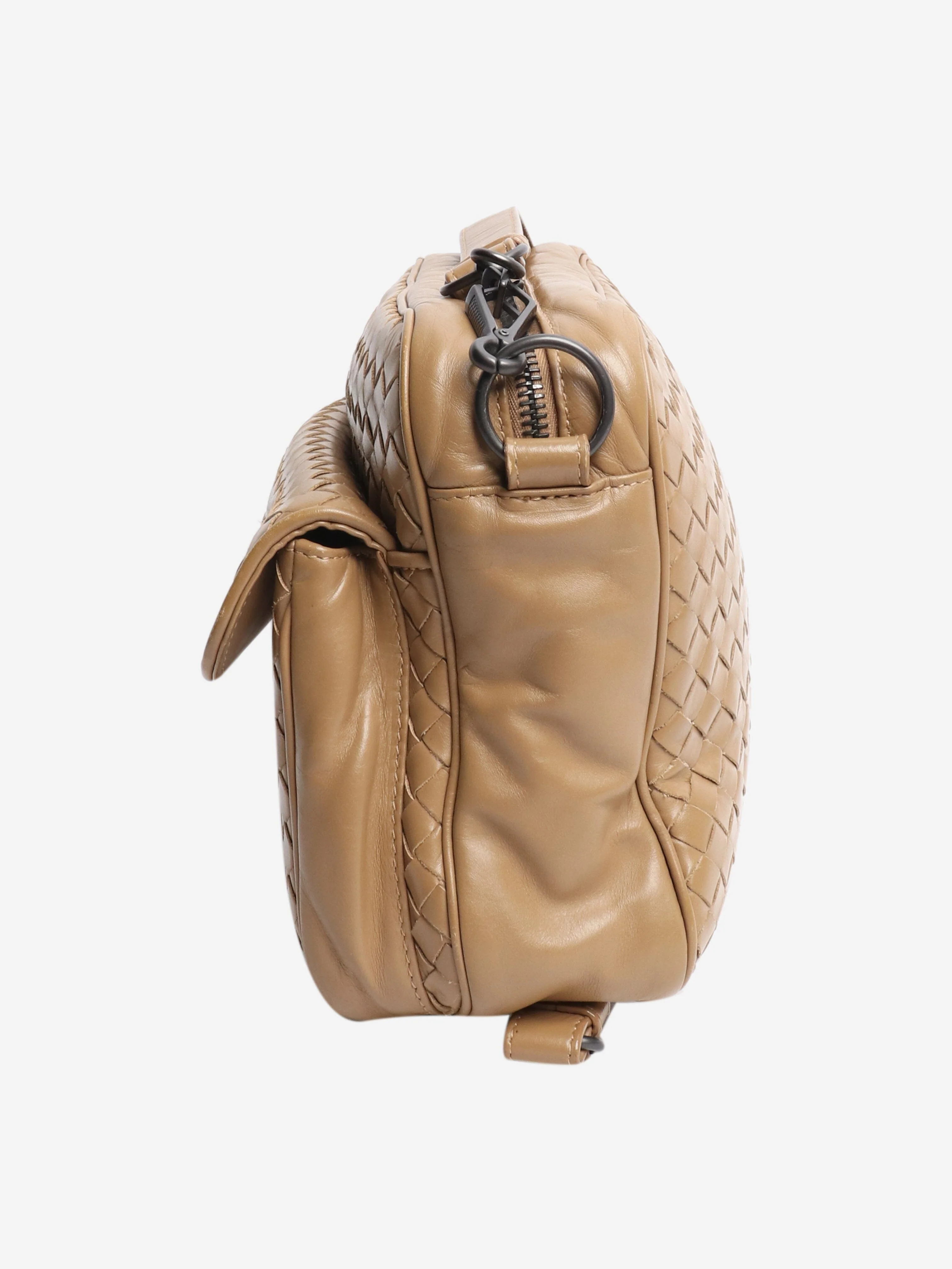 Light brown vintage interwoven camera bag - Image 4