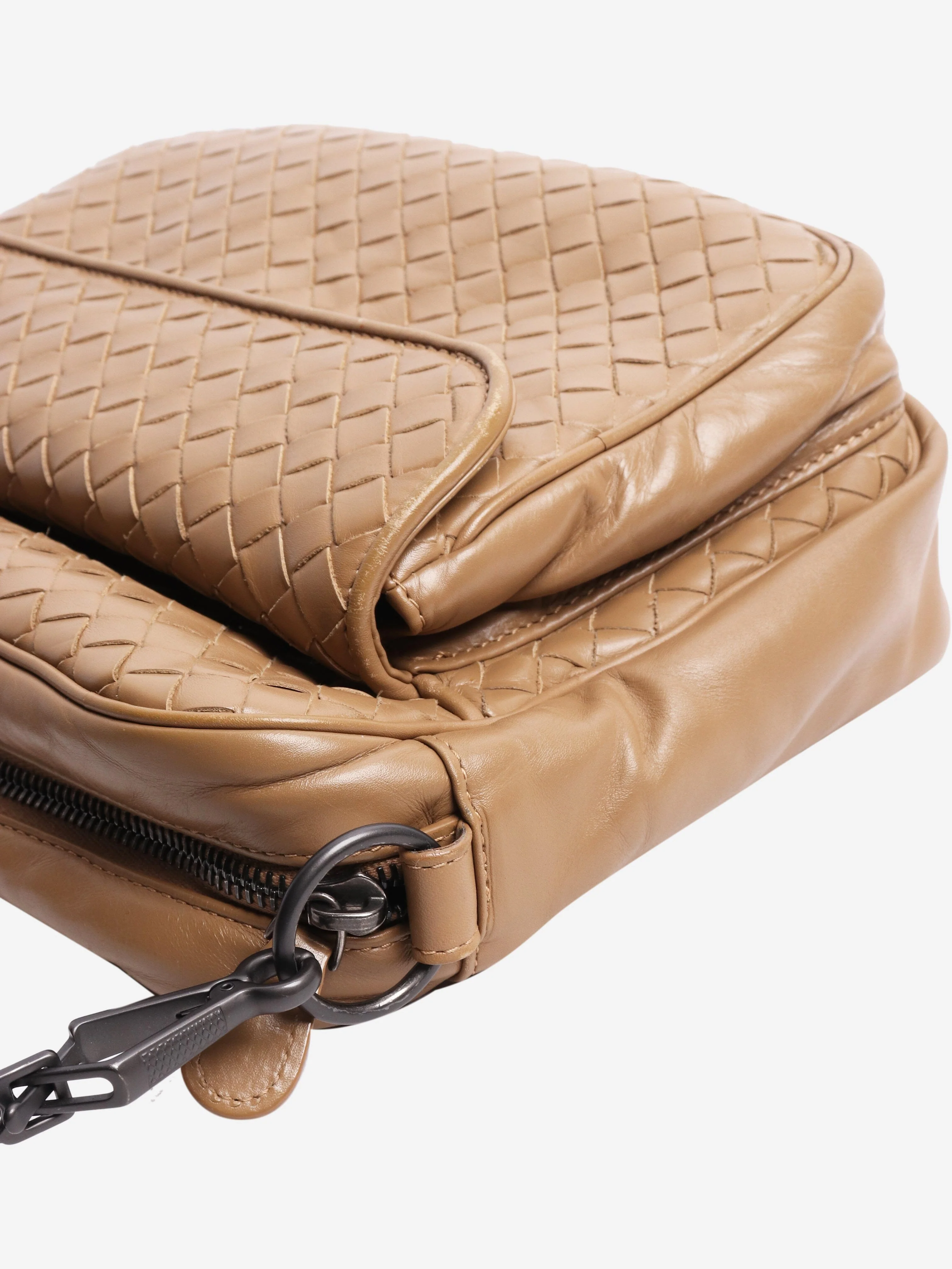 Light brown vintage interwoven camera bag - Image 6