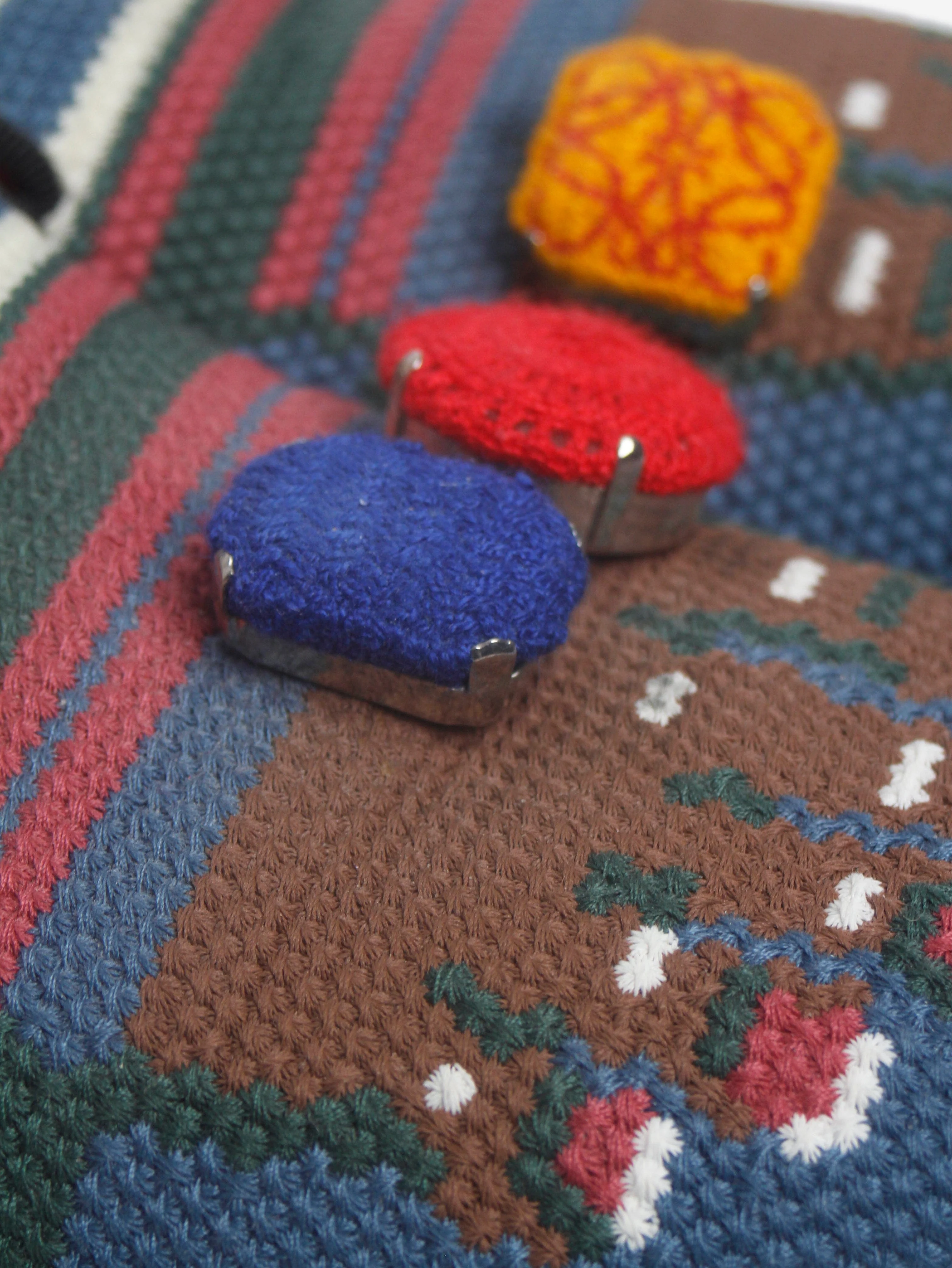 Blue and brown cloth slippers - size EU 40 (UK 7) - Image 4
