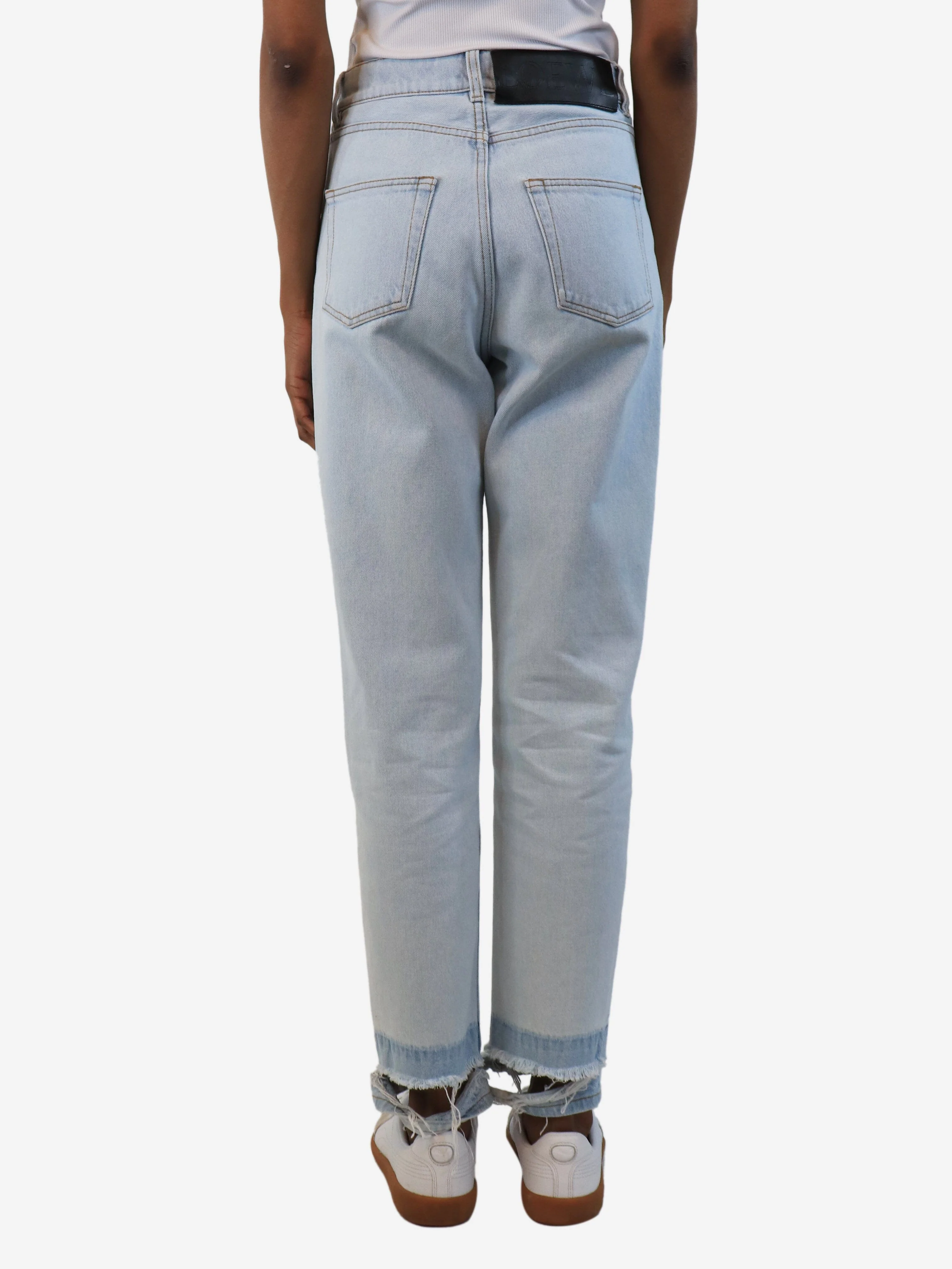 Blue distressed jeans - size UK 8 - Image 3