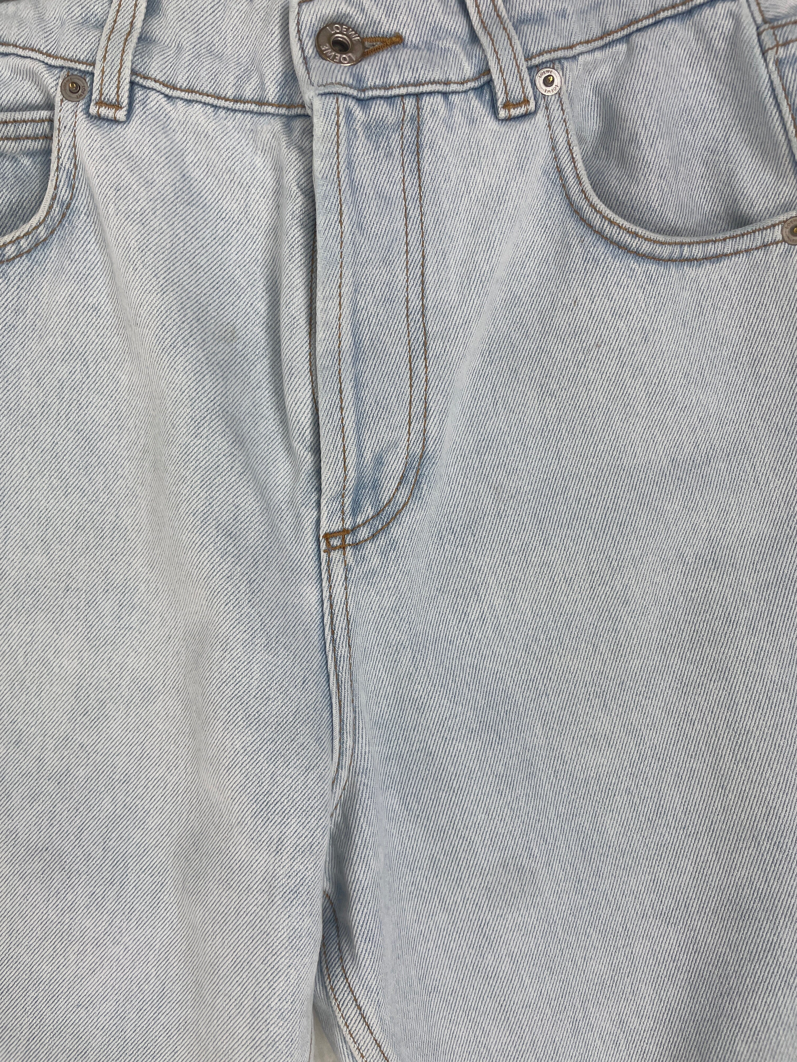 Blue distressed jeans - size UK 8 - Image 4