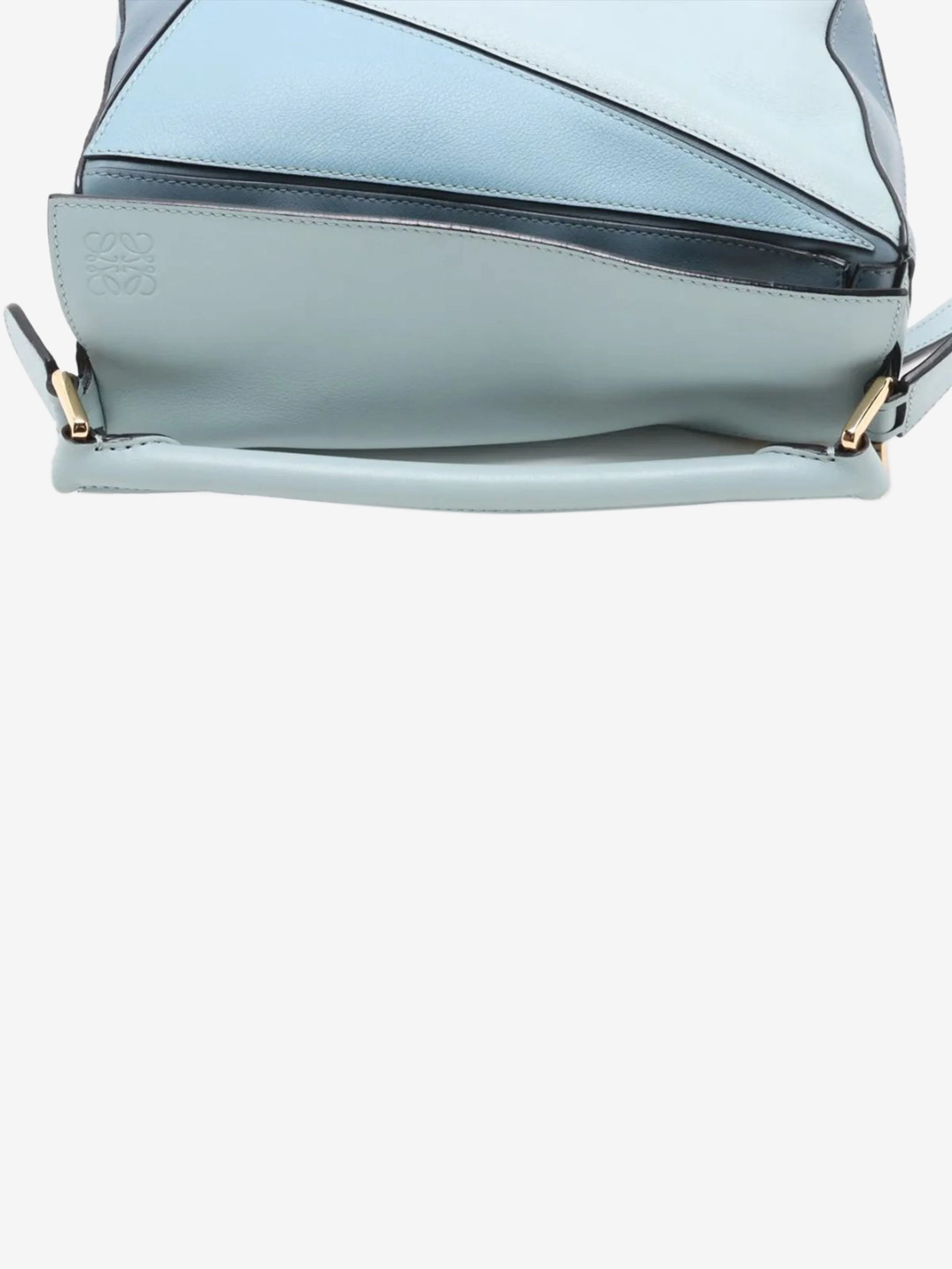 Blue small tri-colour Puzzle bag - Image 5
