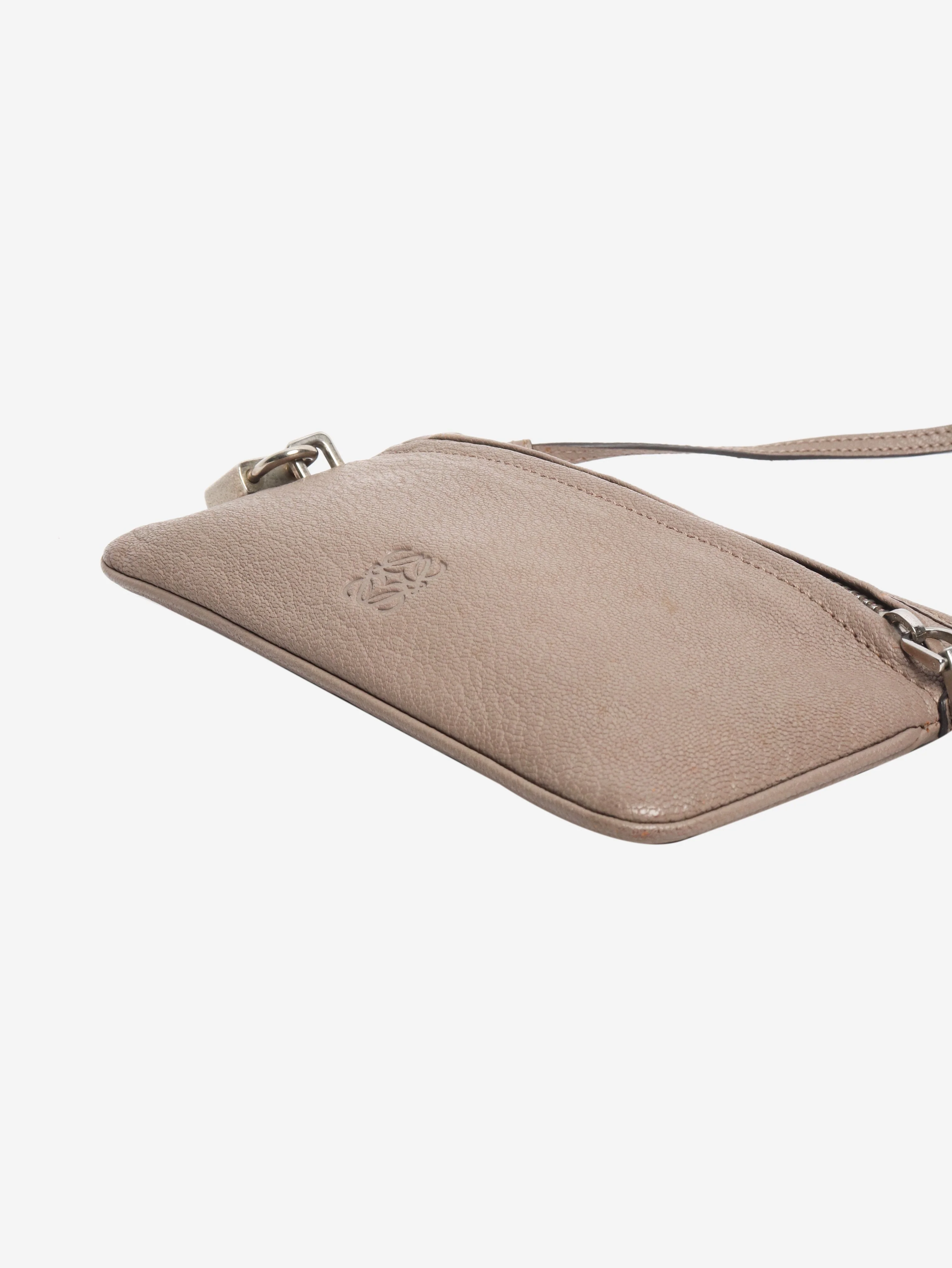 Brown leather cross-body bags pouch - Image 5
