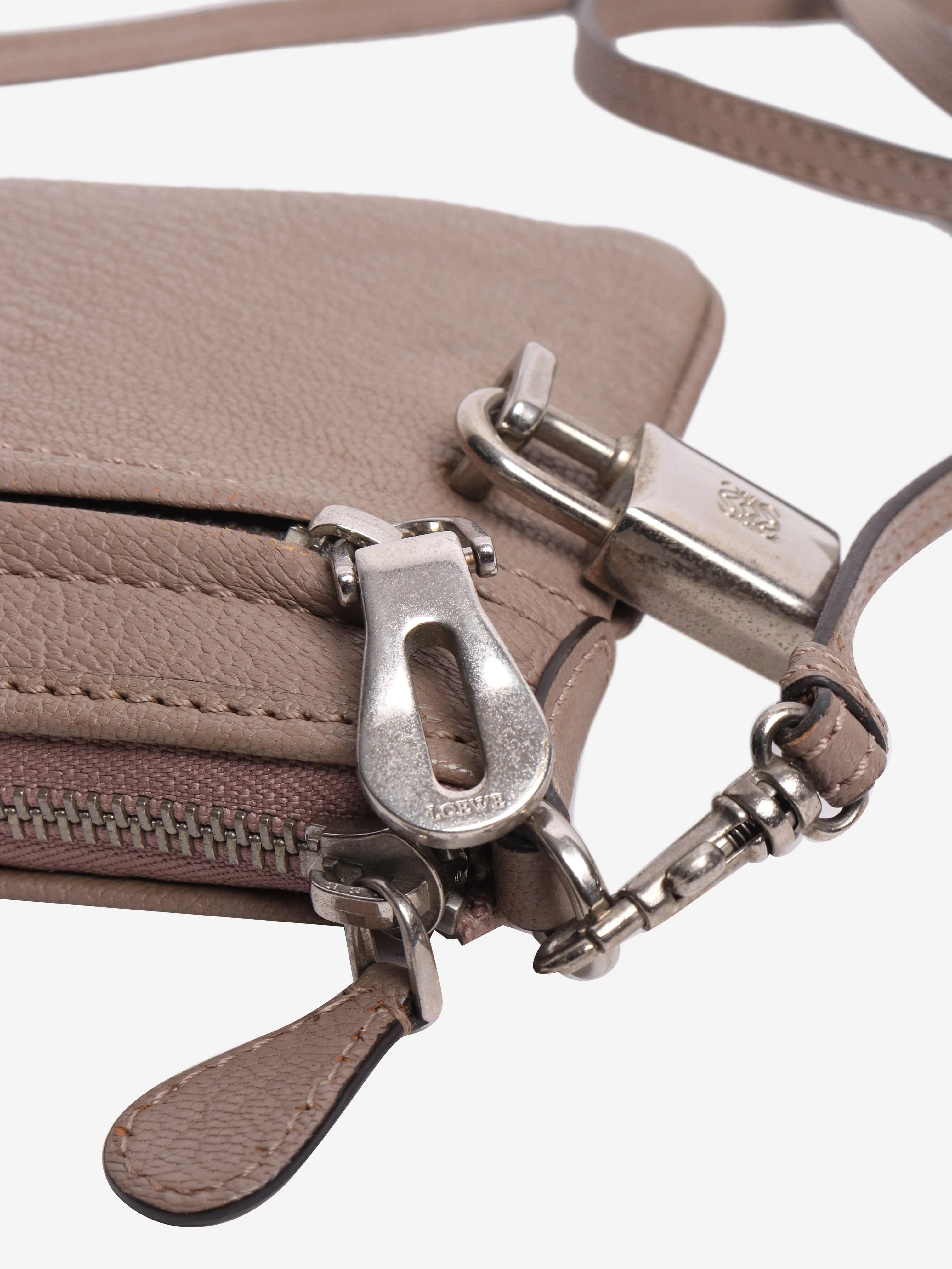 Brown leather cross-body bags pouch - Image 8