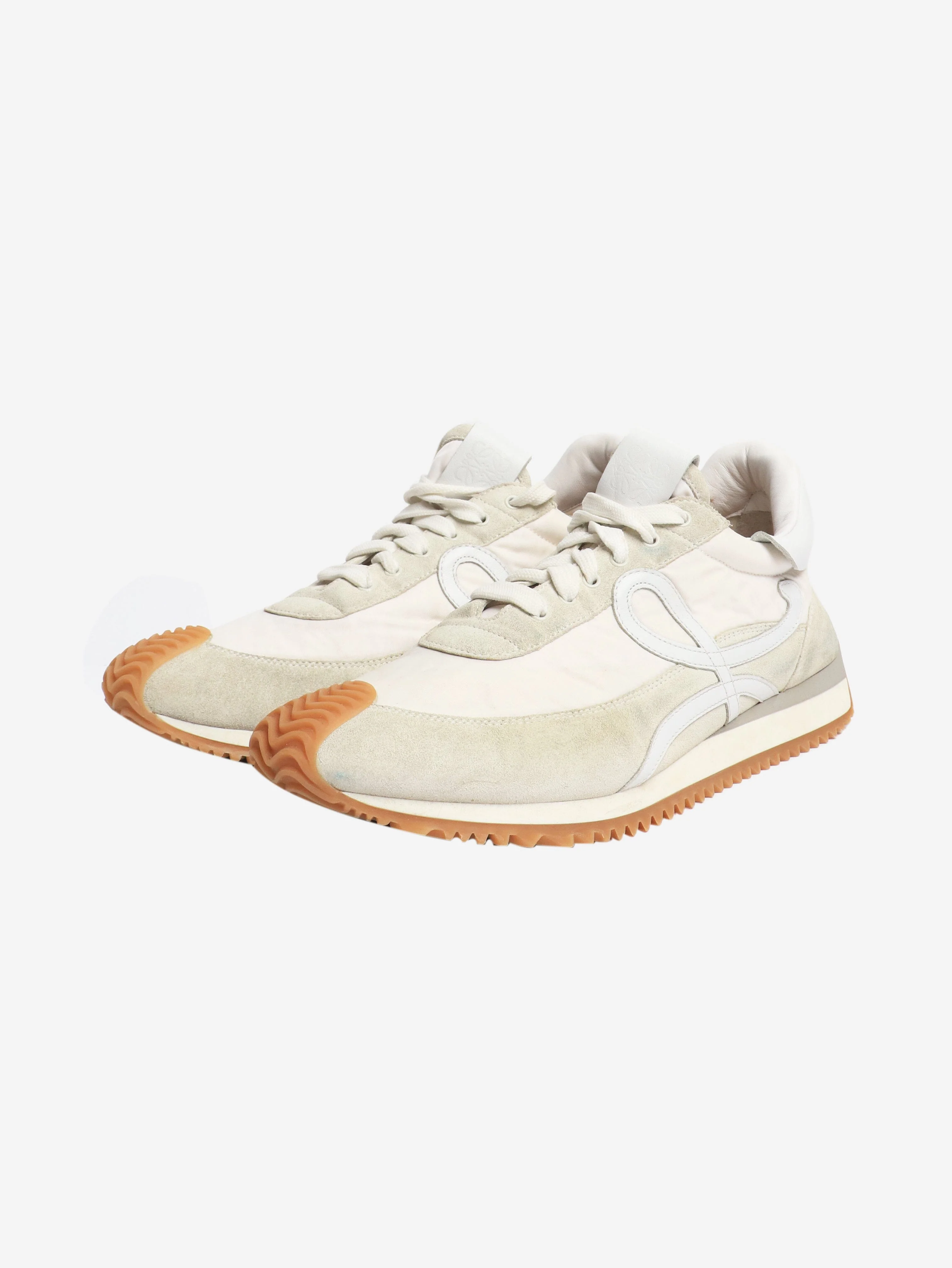 Neutral Flow nylon and suede trainers - size EU 41 - Image 2