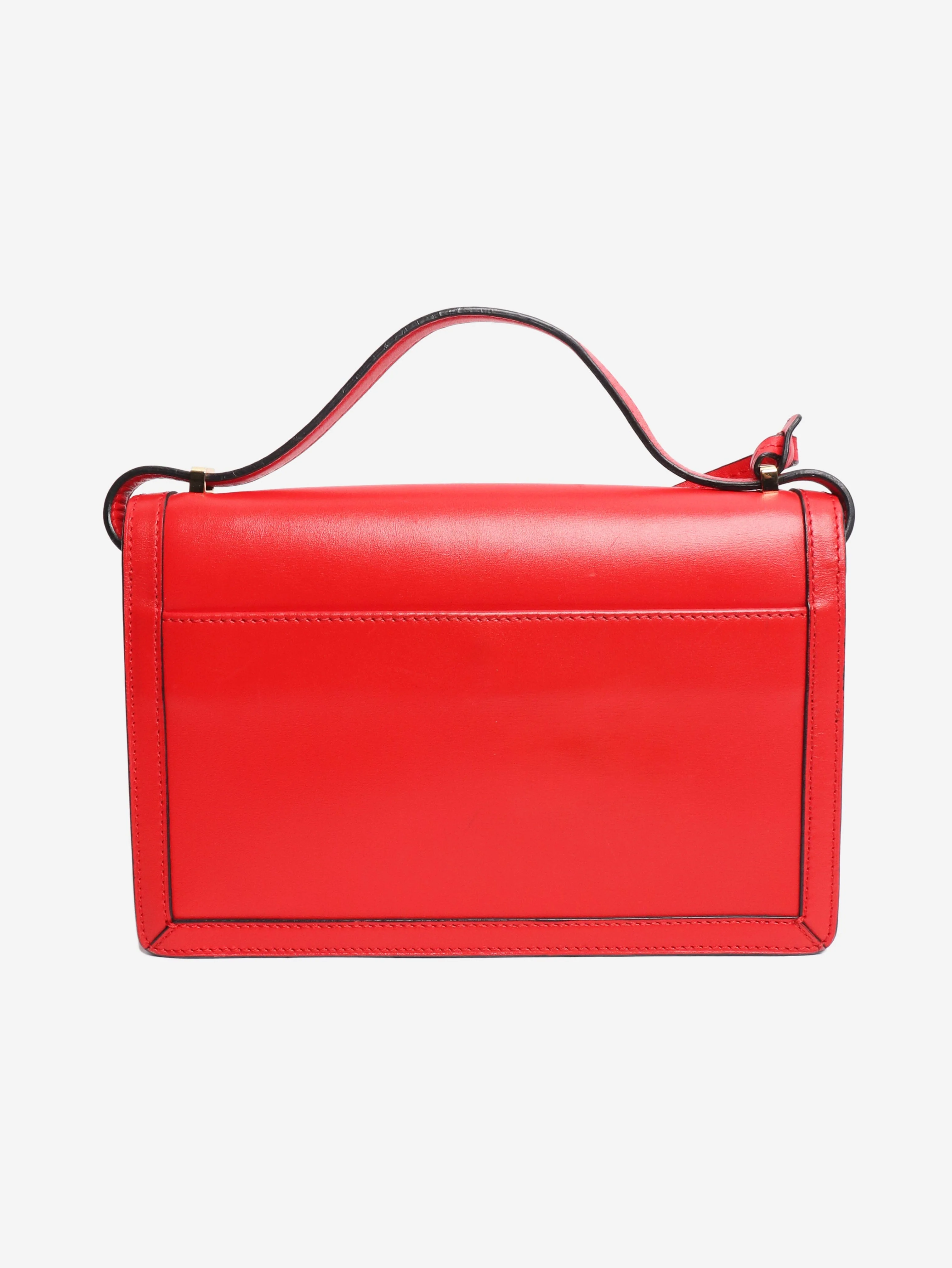 Red Barcelona leather shoulder bag - Image 4