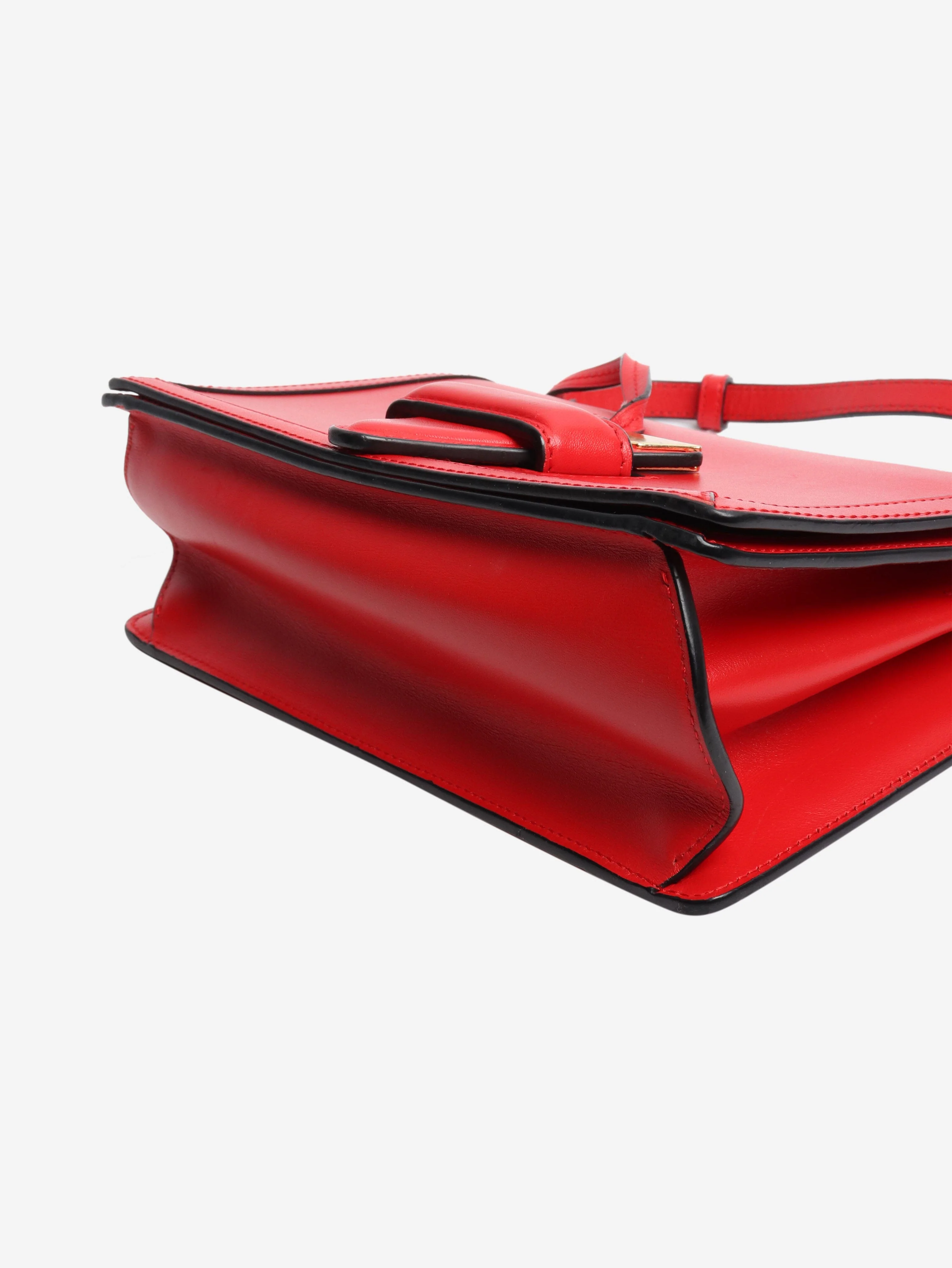 Red Barcelona leather shoulder bag - Image 7