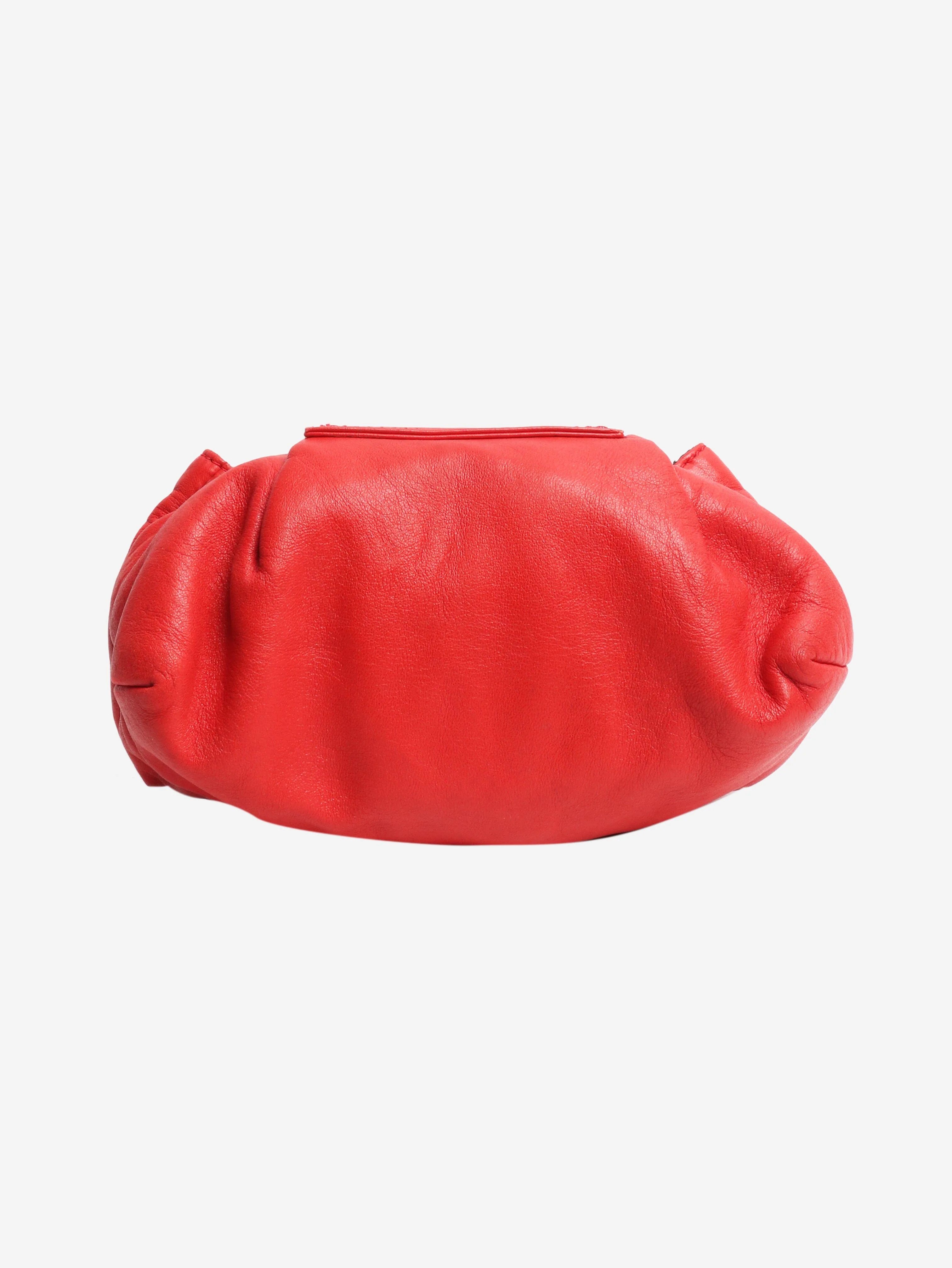 Red leather cross-body bag - Image 3