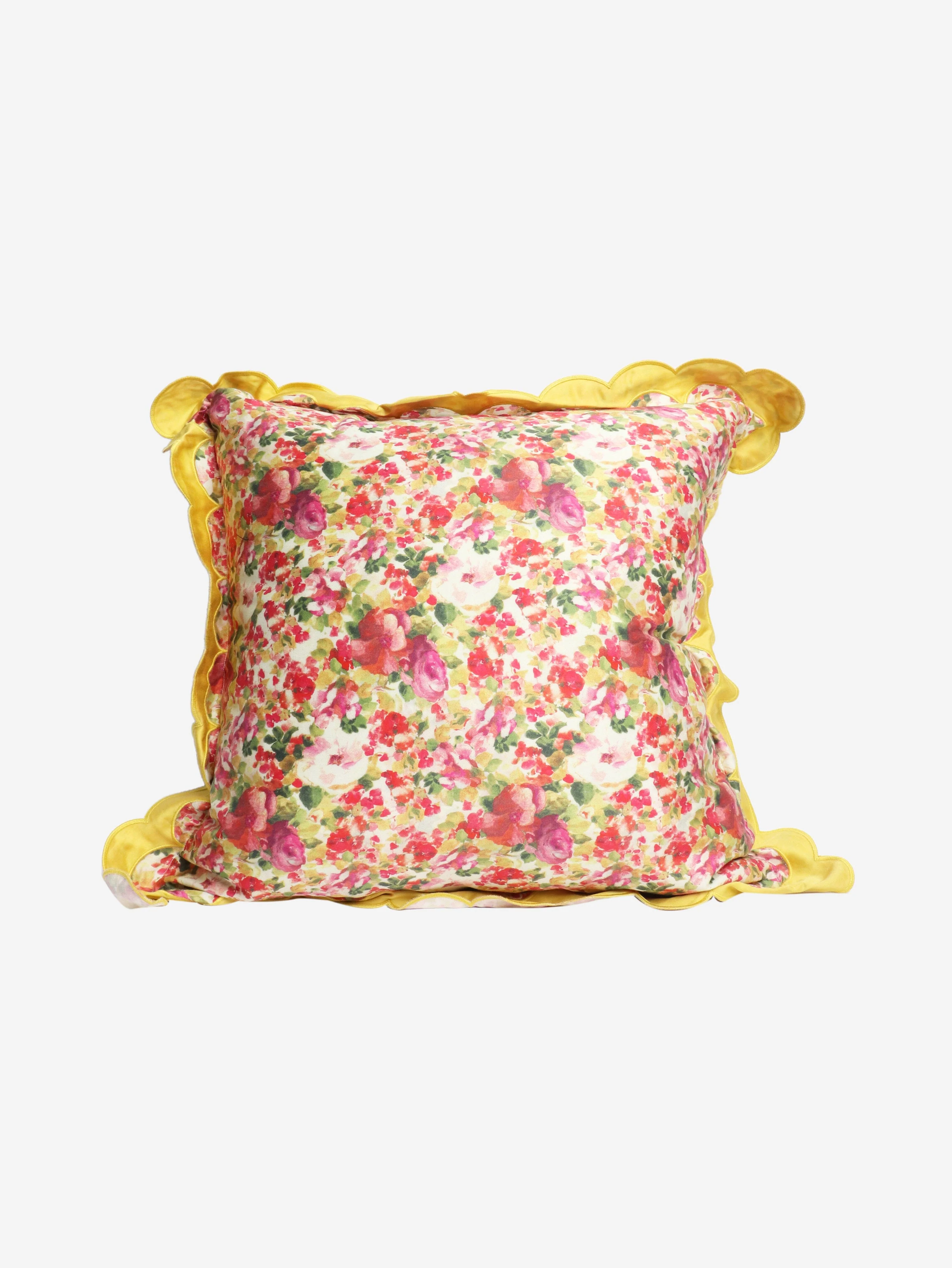 Pink floral cushion - Image 2