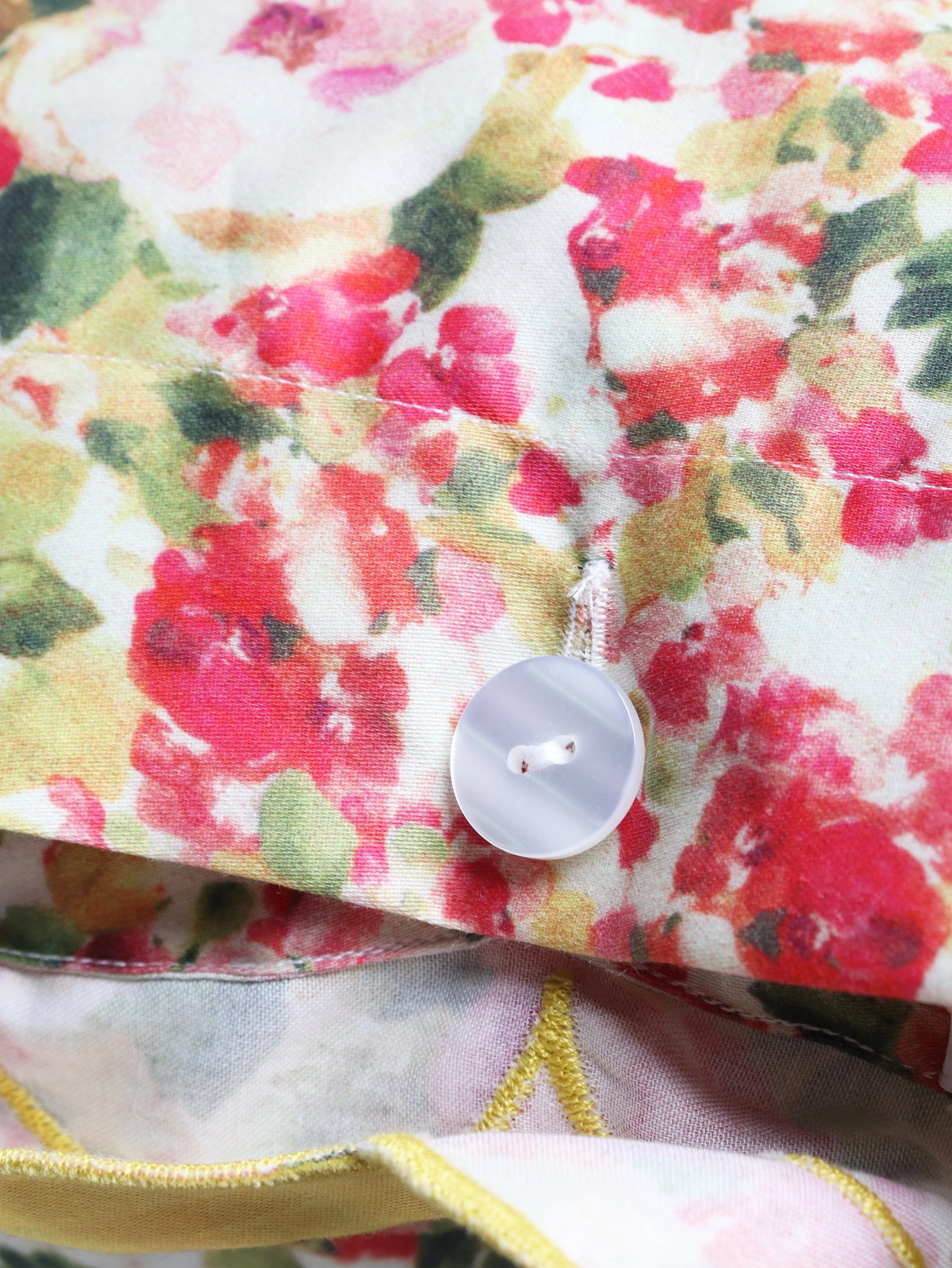 Pink floral cushion - Image 4