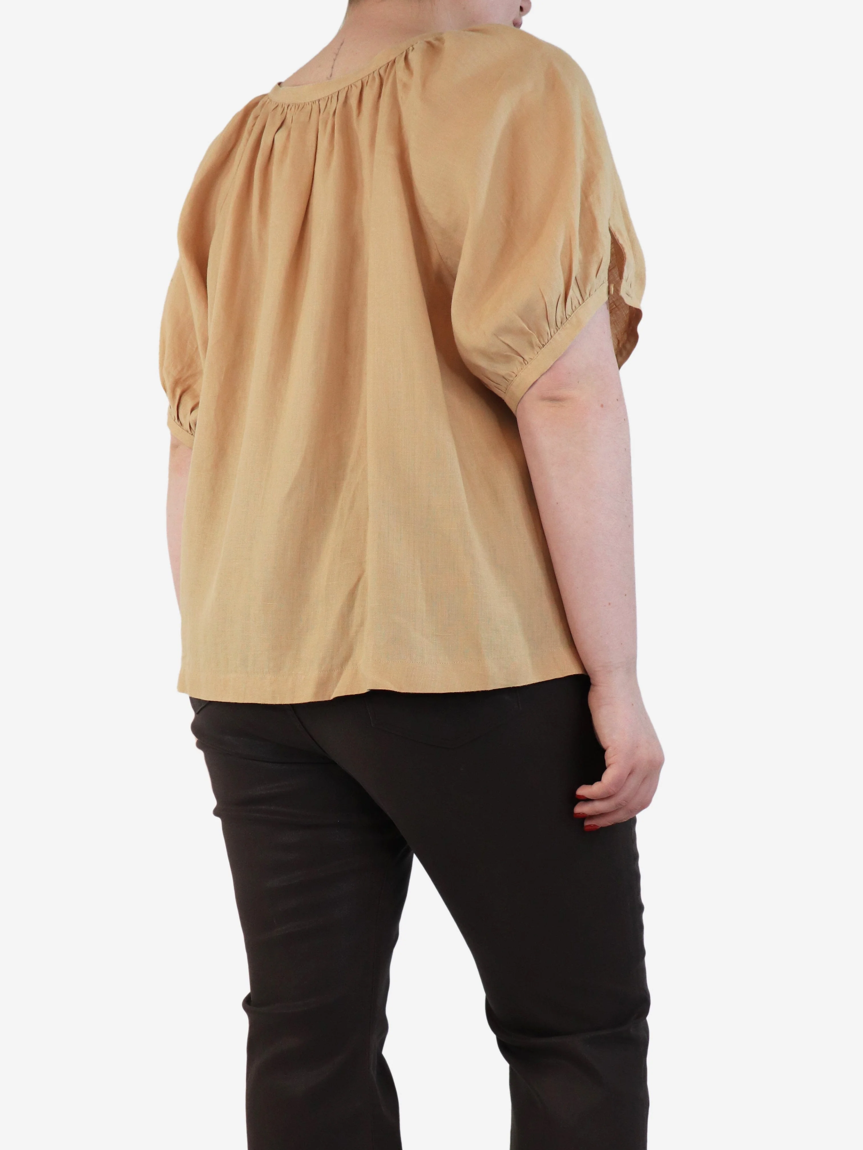 Neutral linen top - size UK 12 - Image 3