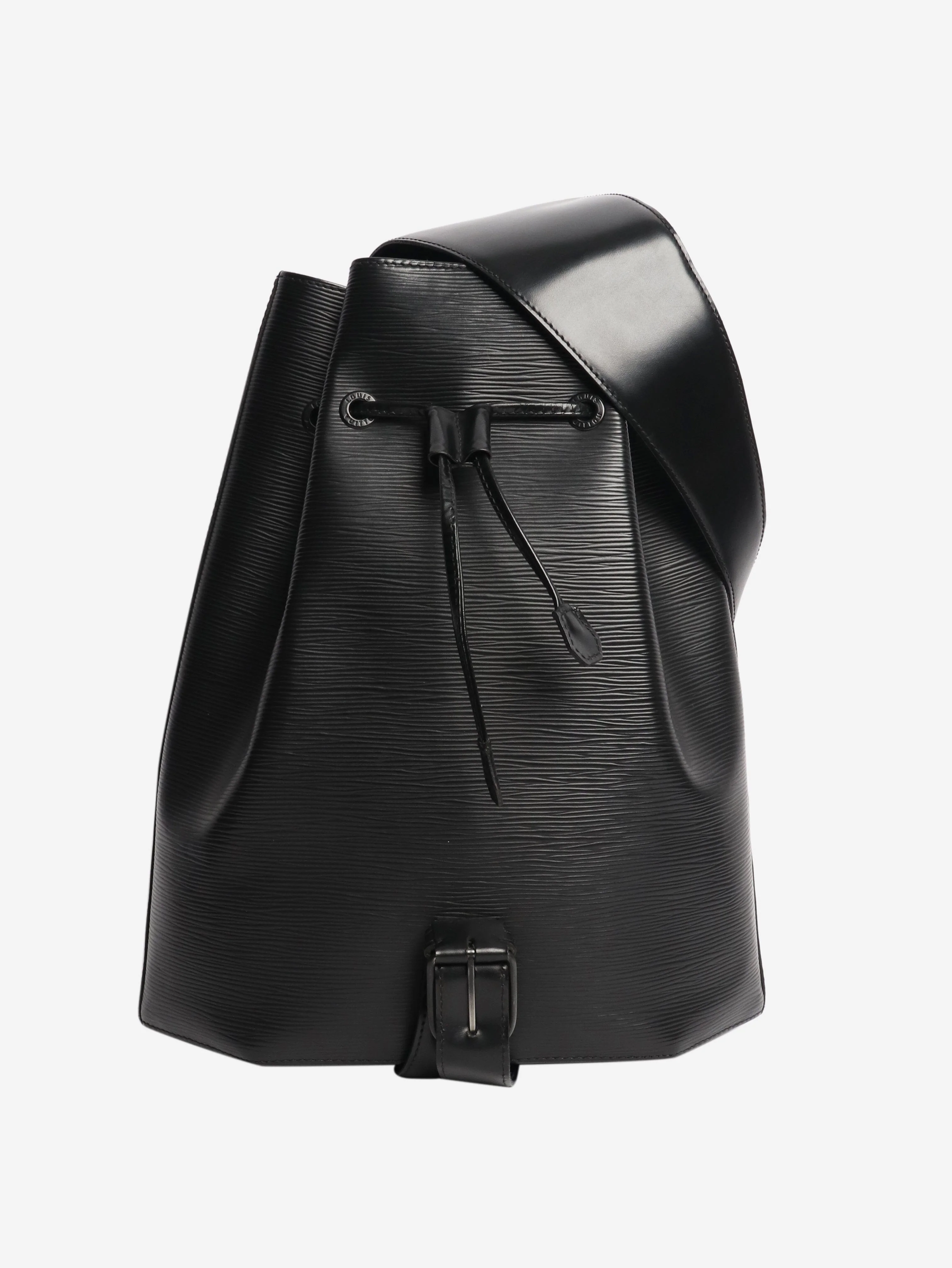 Black Epi leather Sac A Dos bag