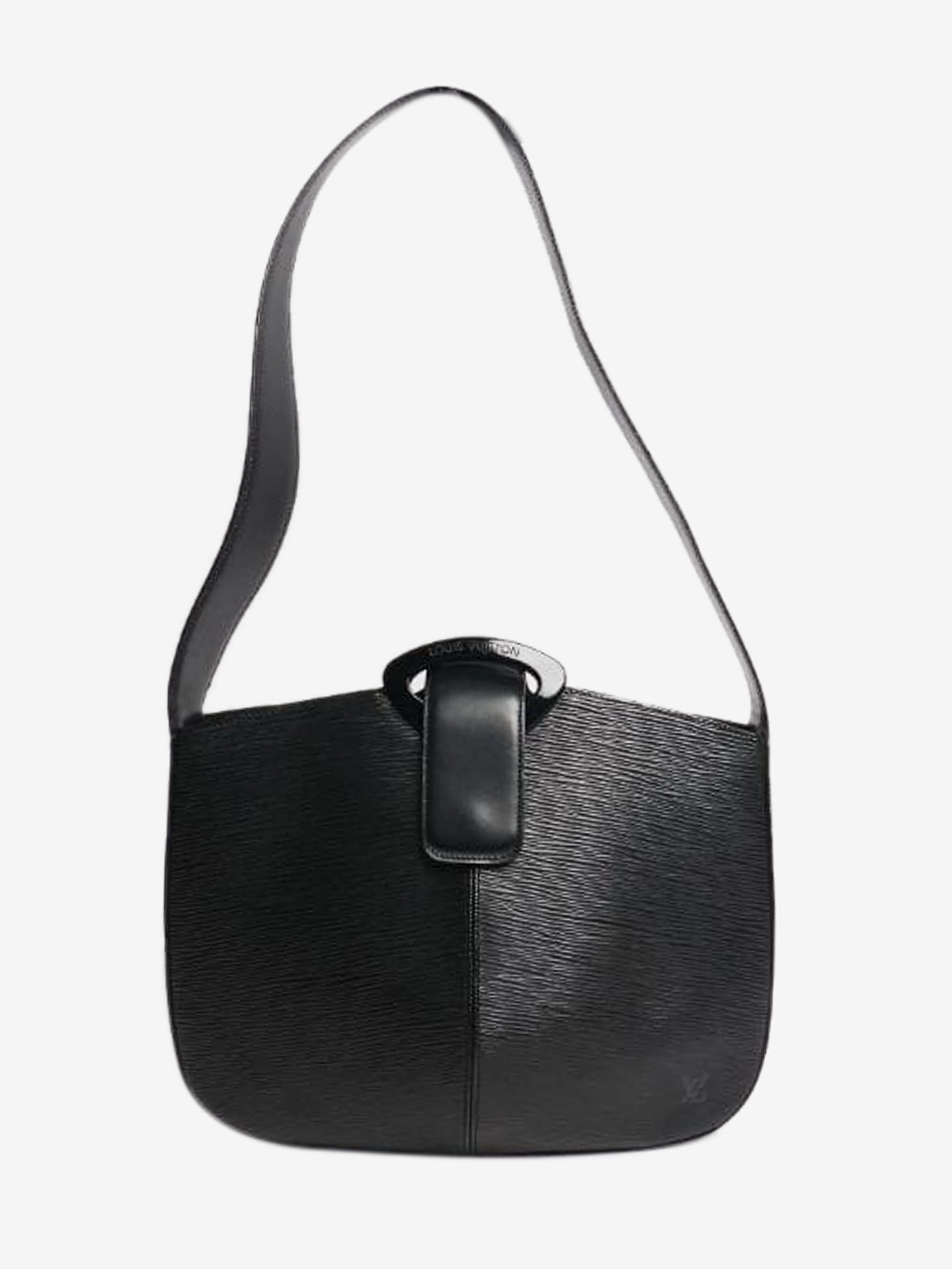 Black Epi leather shoulder bag