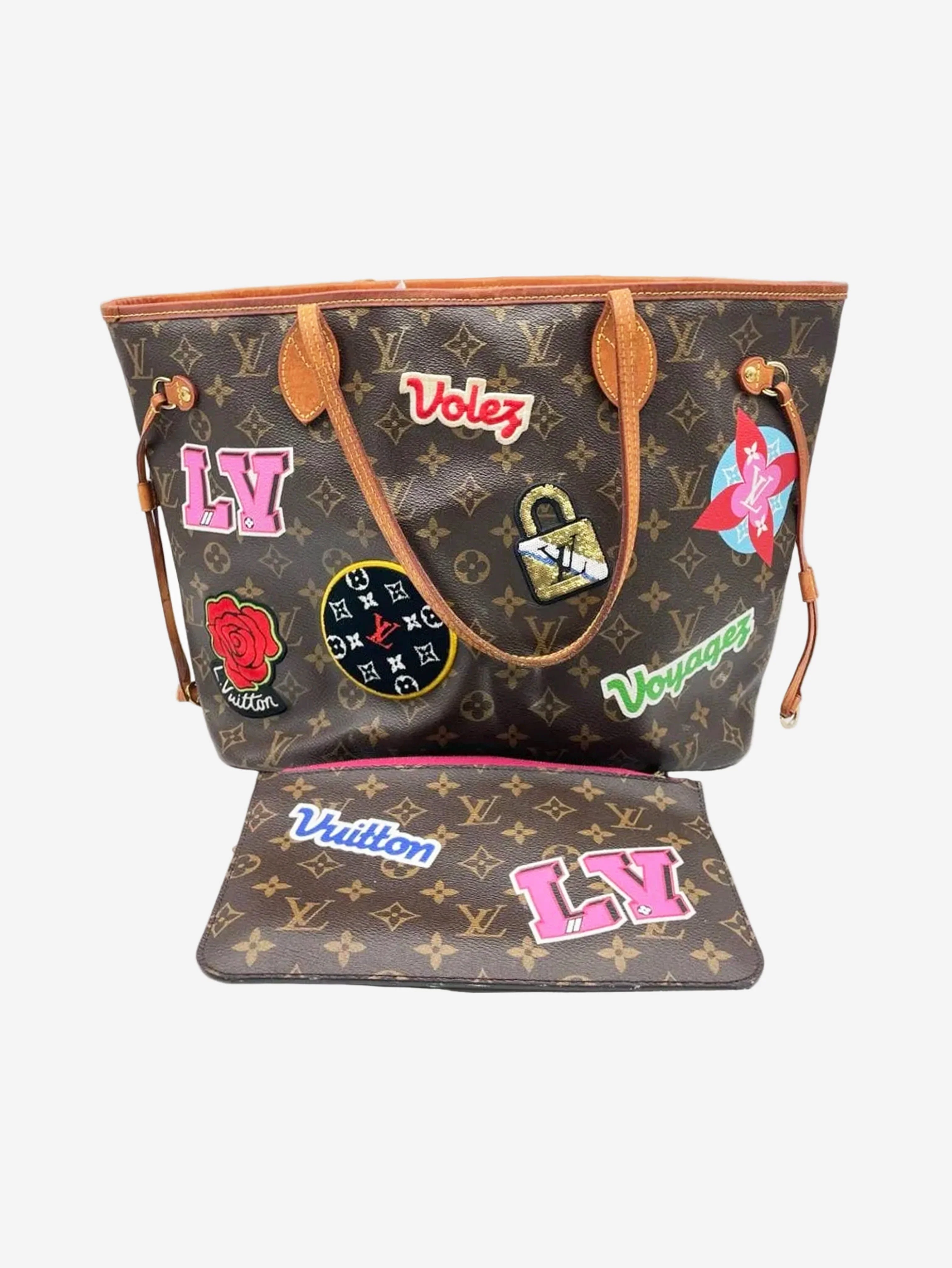 Brown 2018 Monogram Neverfull MM motif bag - Image 2