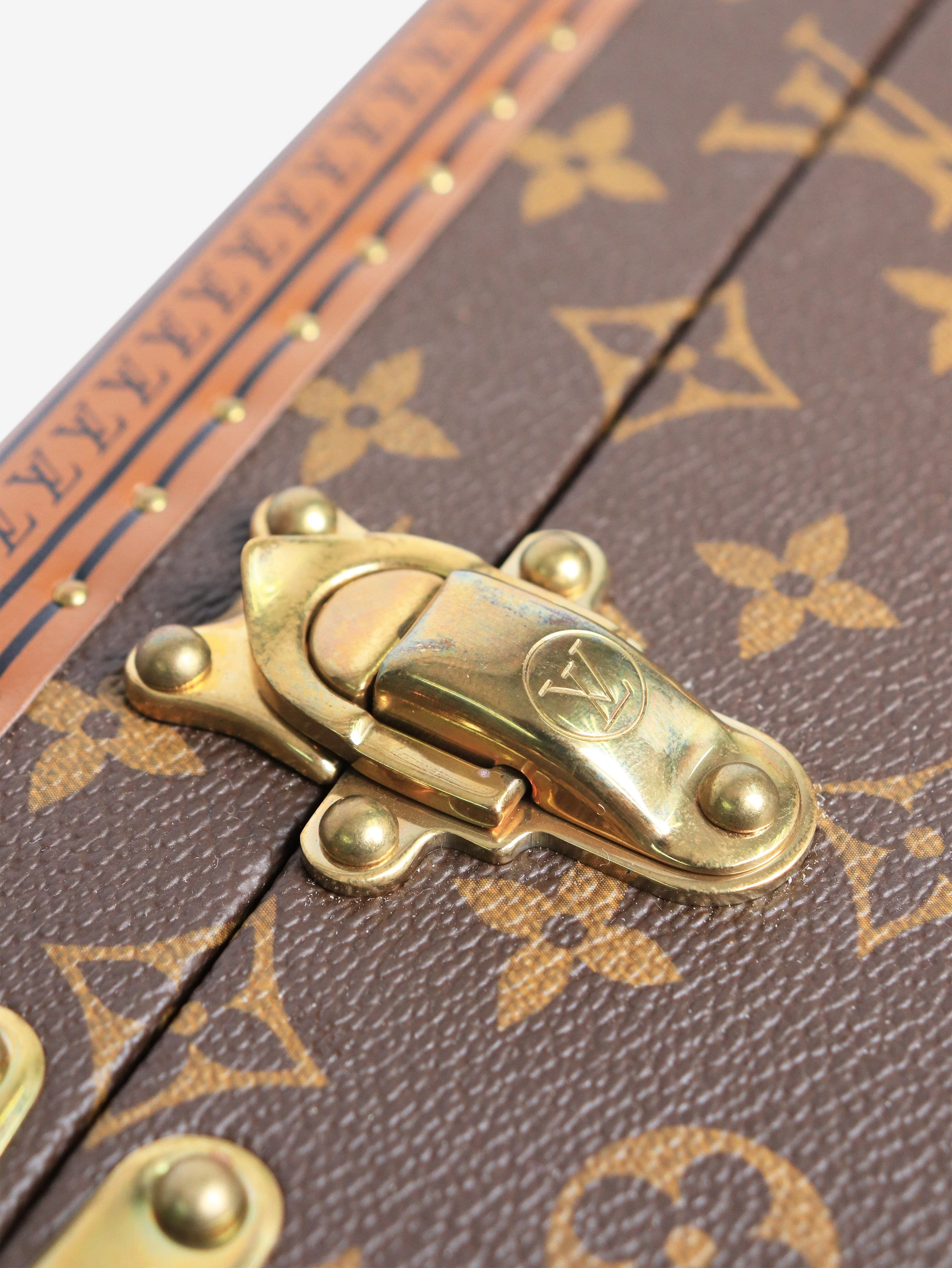 Brown Alzer 55 Monogram suitcase trunk - Image 4