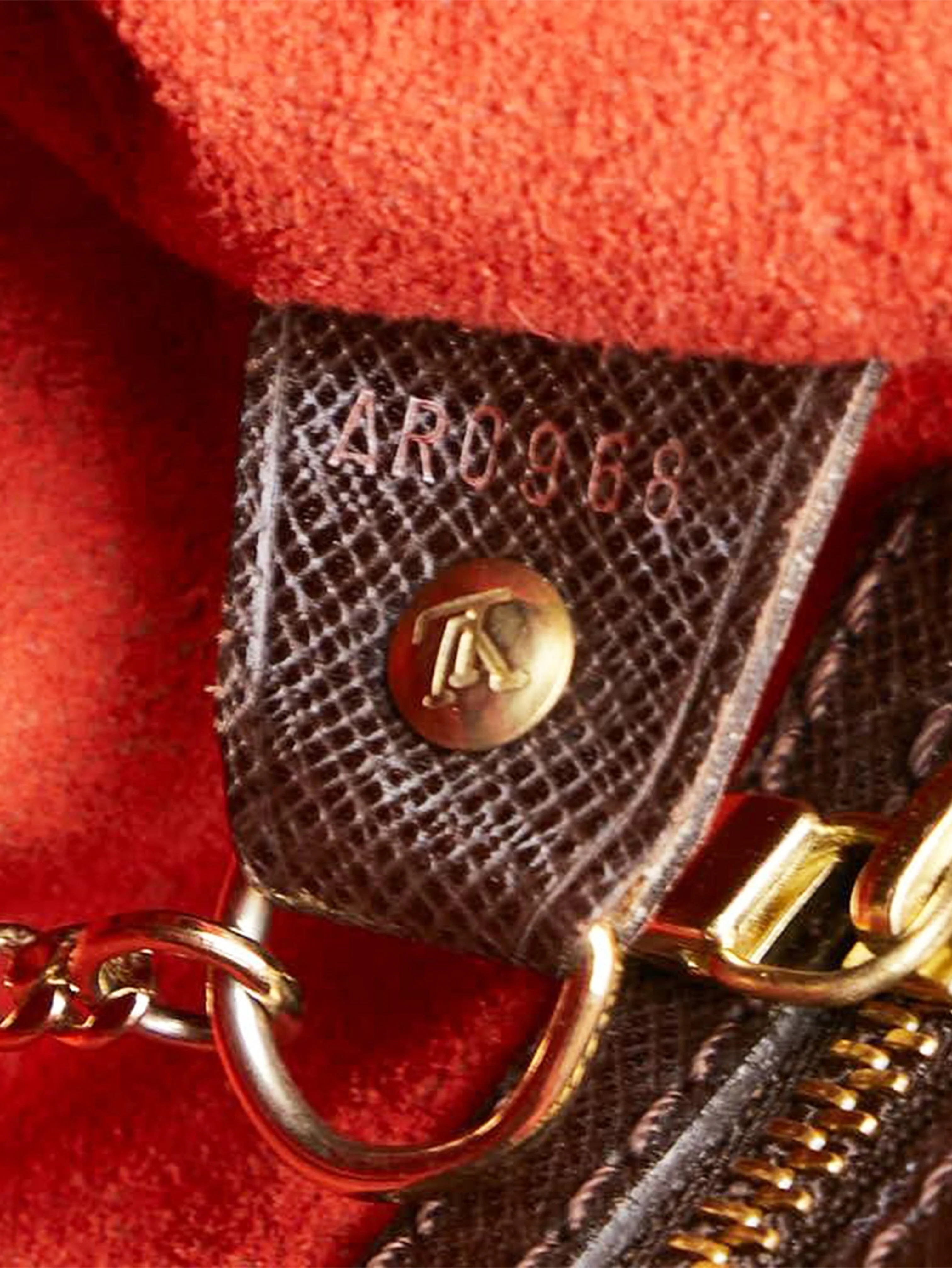 Brown vintage 1998 Damier Ebene Marais bucket bag - Image 12