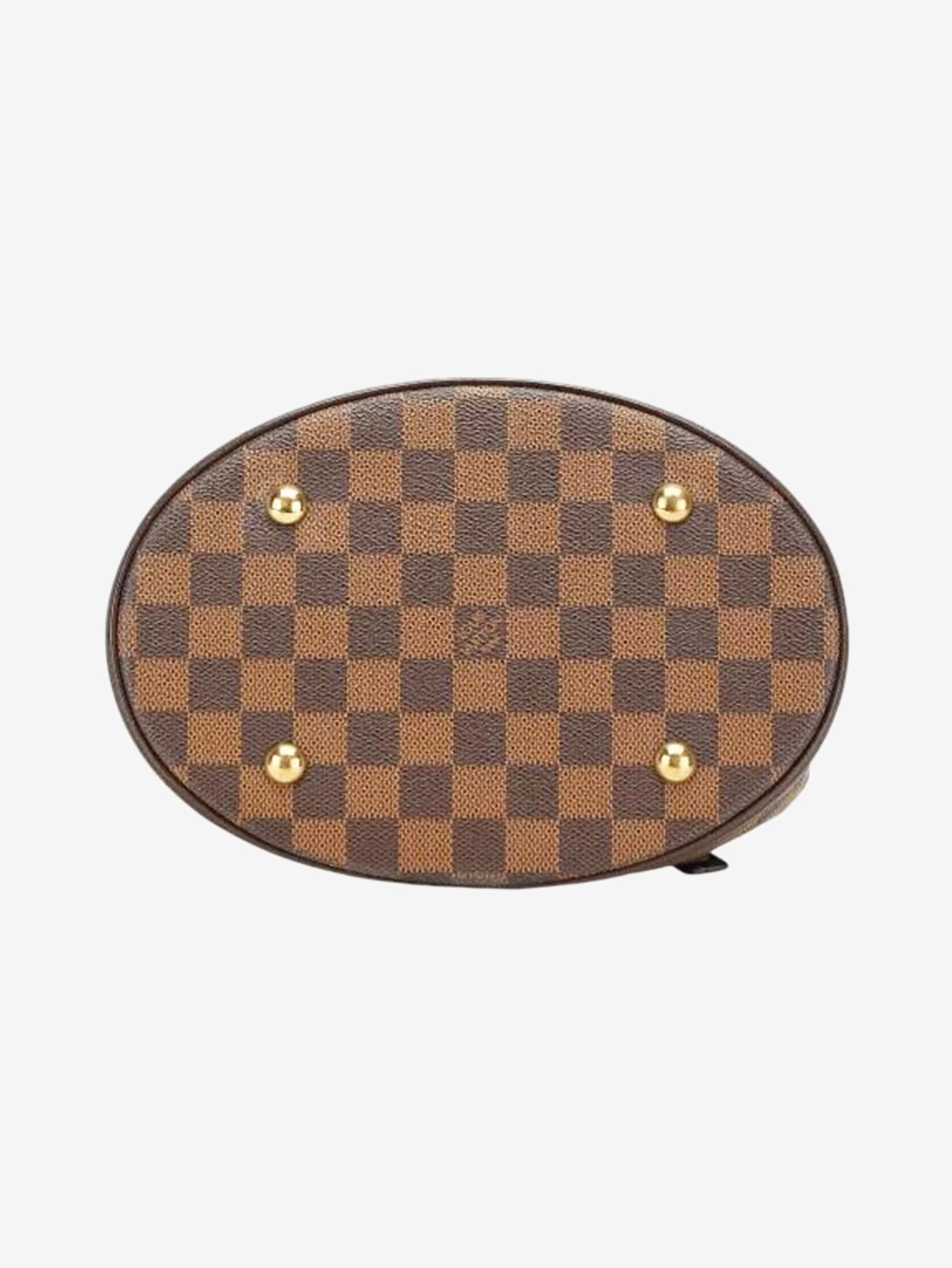 Brown vintage 1998 Damier Ebene Marais bucket bag - Image 4