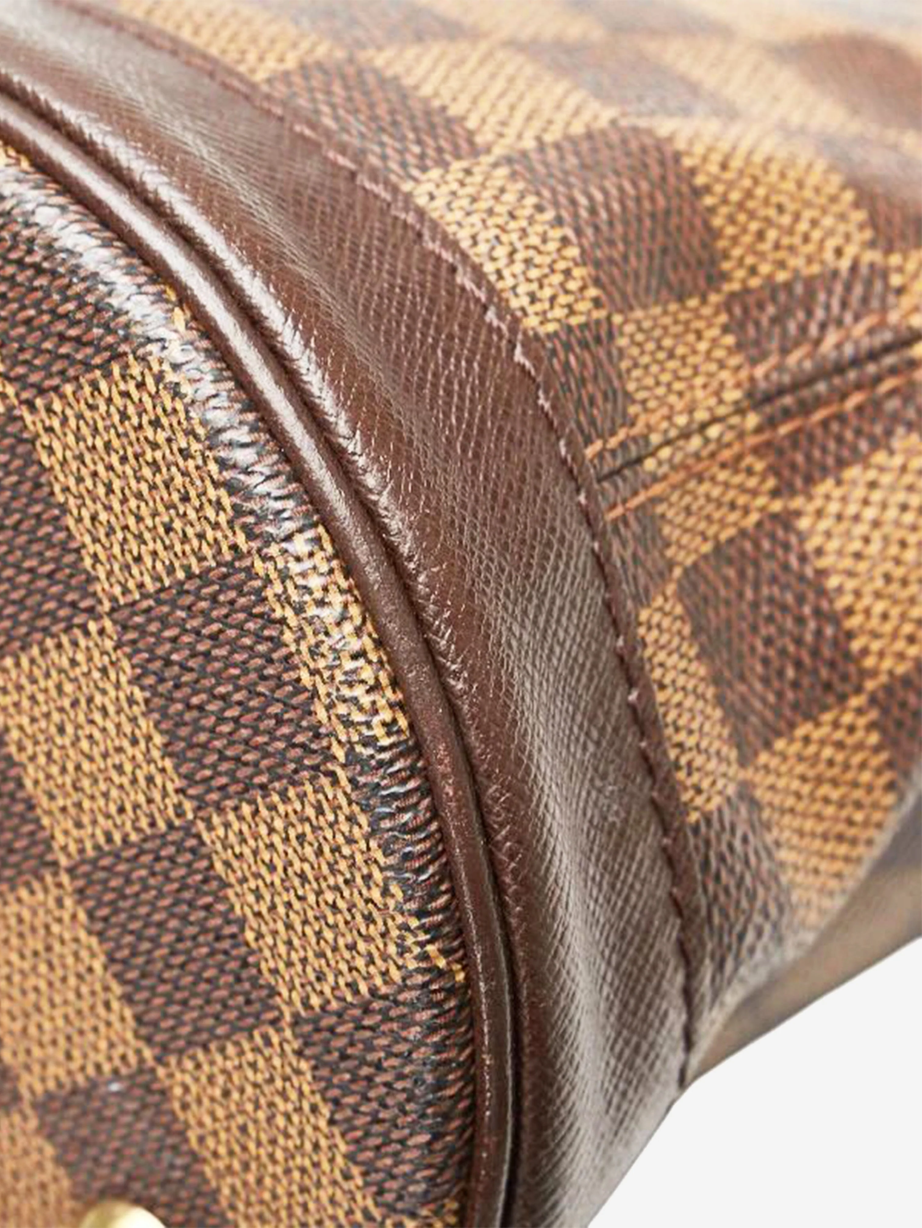 Brown vintage 1998 Damier Ebene Marais bucket bag - Image 5