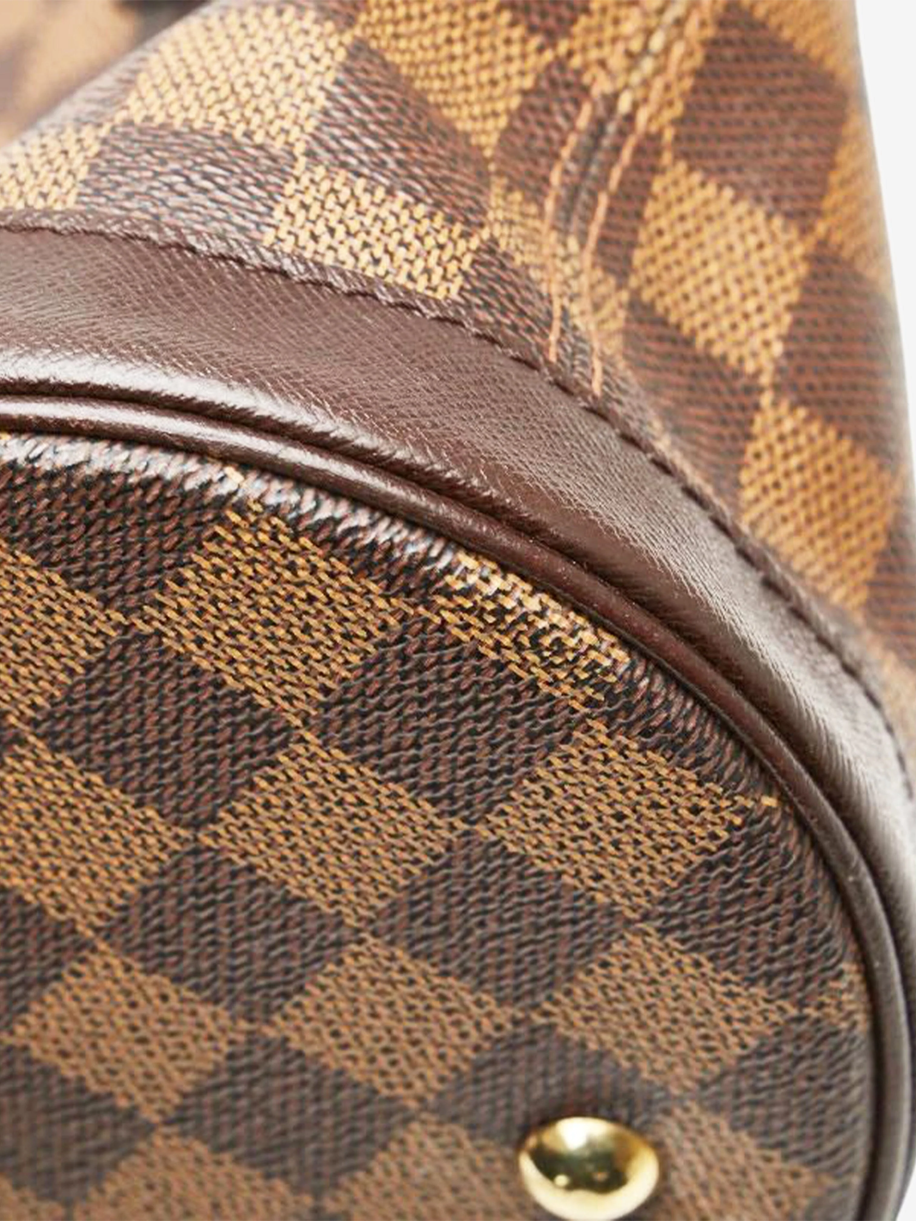 Brown vintage 1998 Damier Ebene Marais bucket bag - Image 6