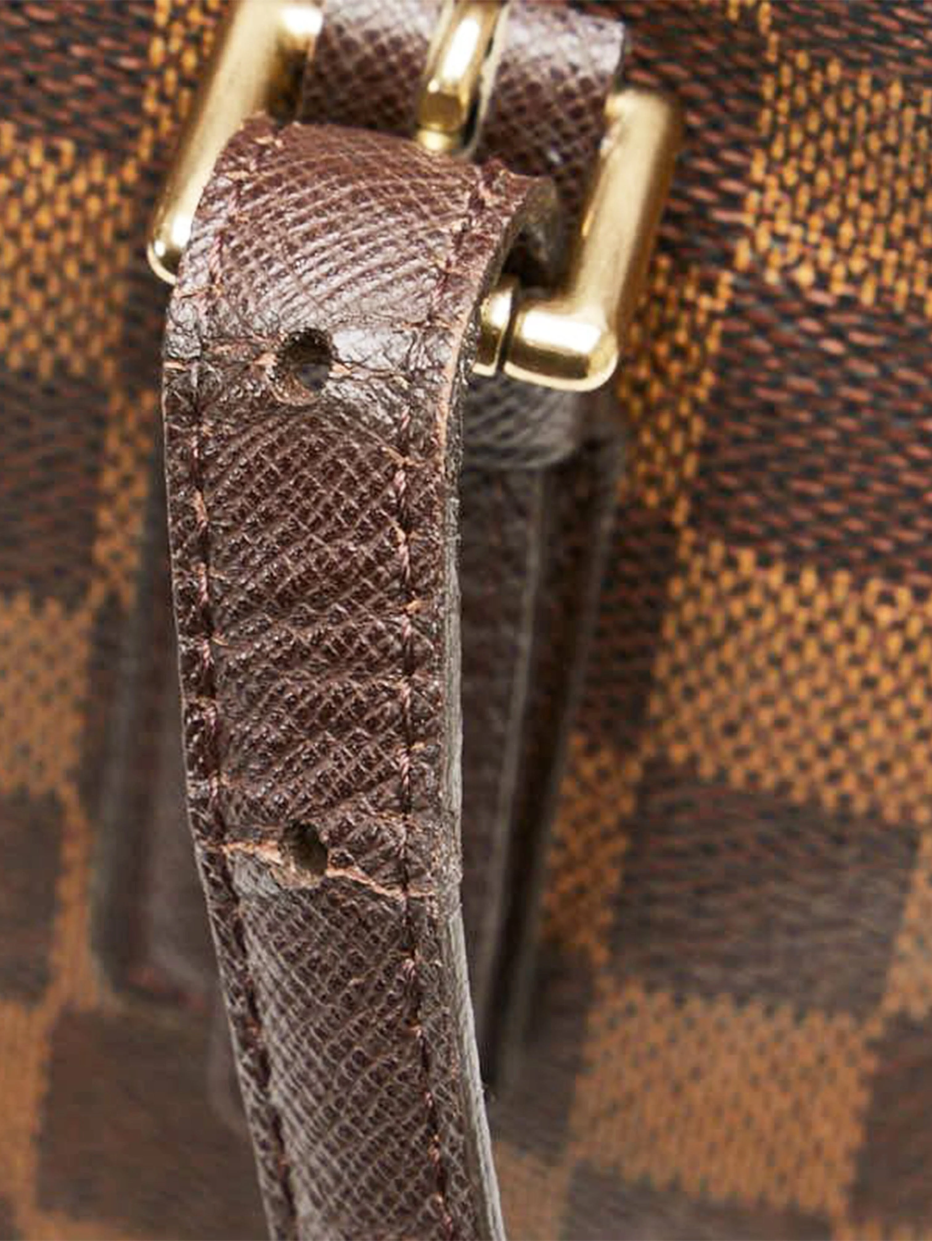 Brown vintage 1998 Damier Ebene Marais bucket bag - Image 7