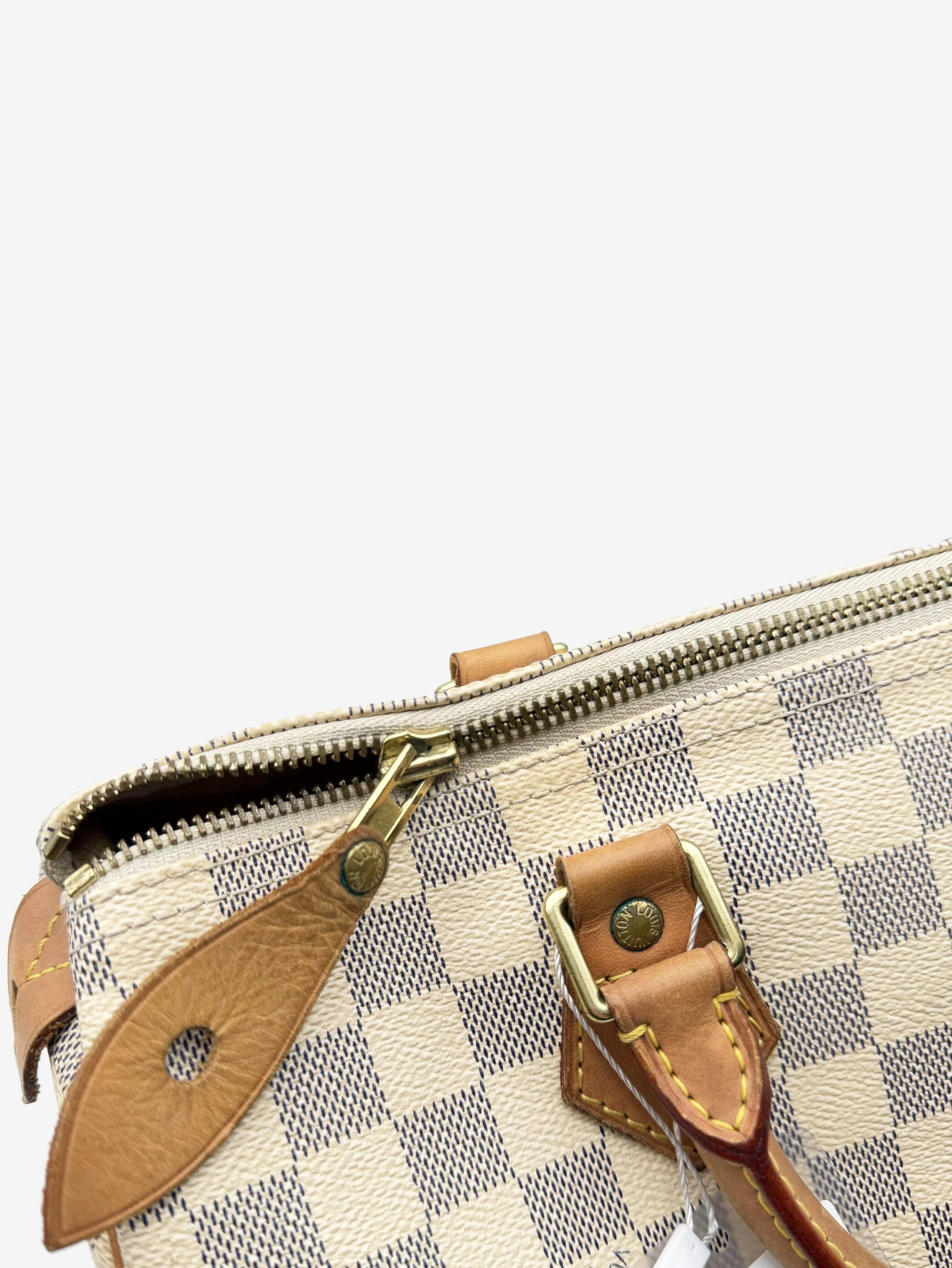 Cream 2012 Damier Azure Speedy 30 bag - Image 5