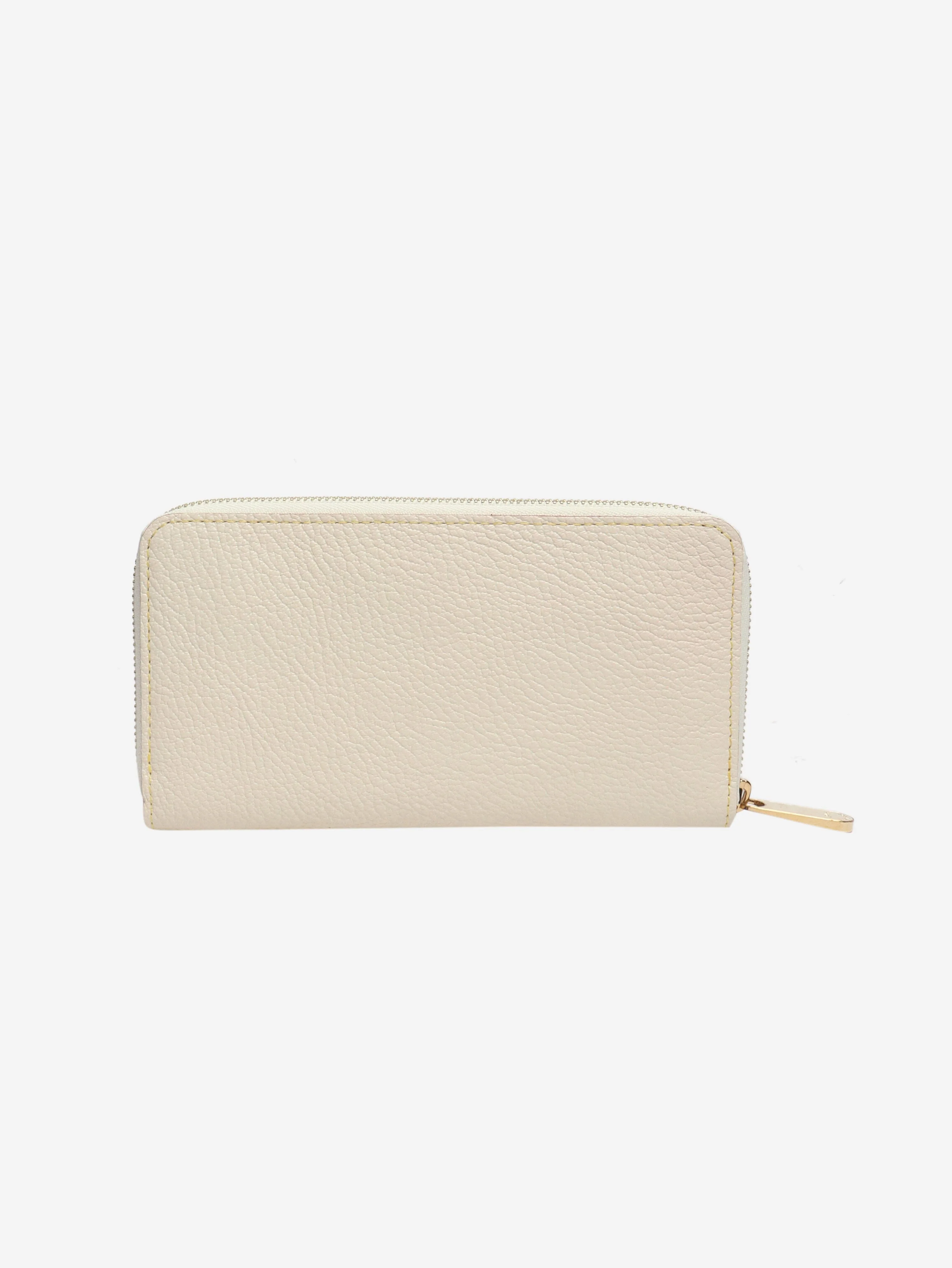 Cream Suhali leather zip wallet