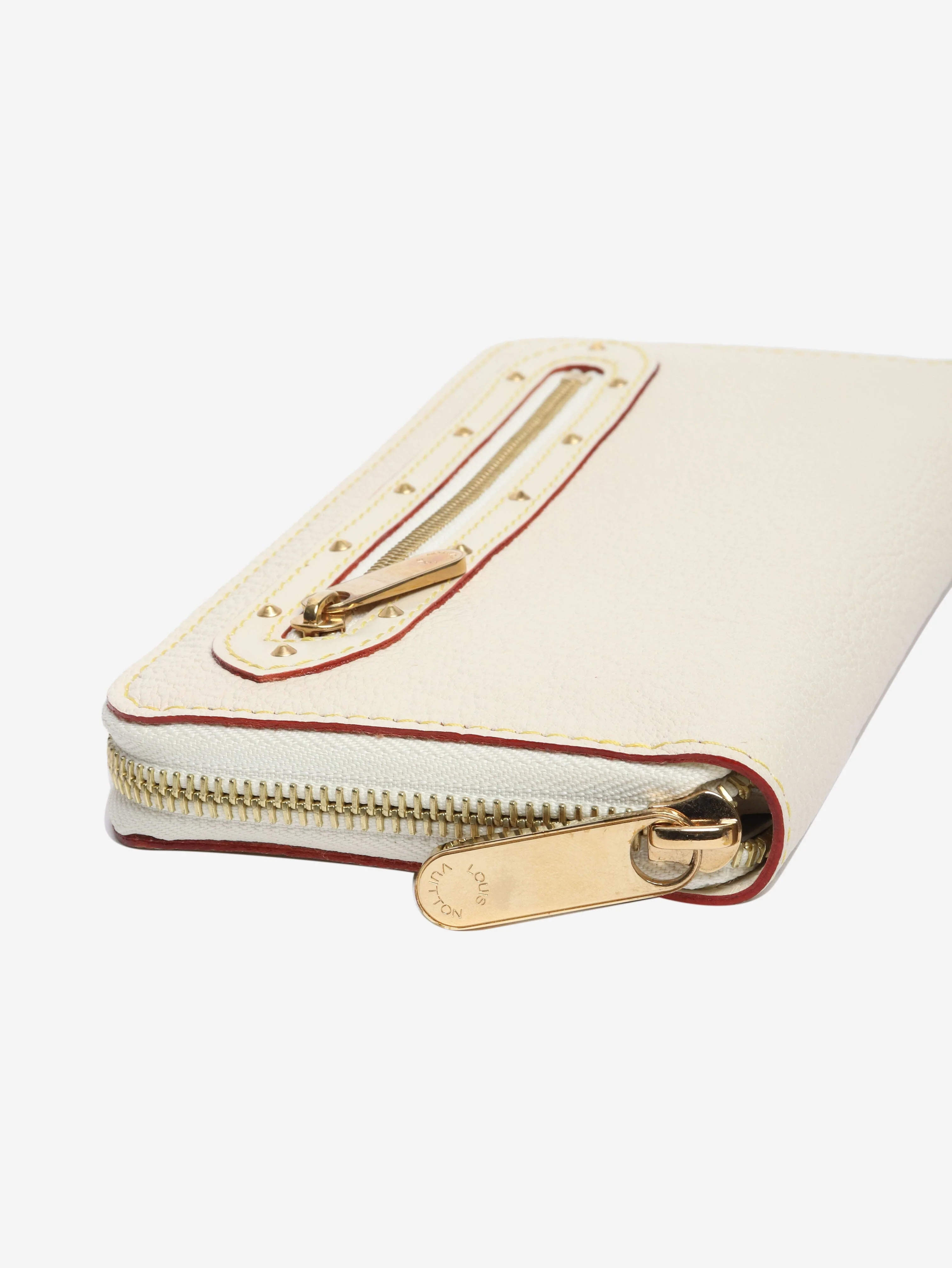 Cream Suhali leather zip wallet - Image 3